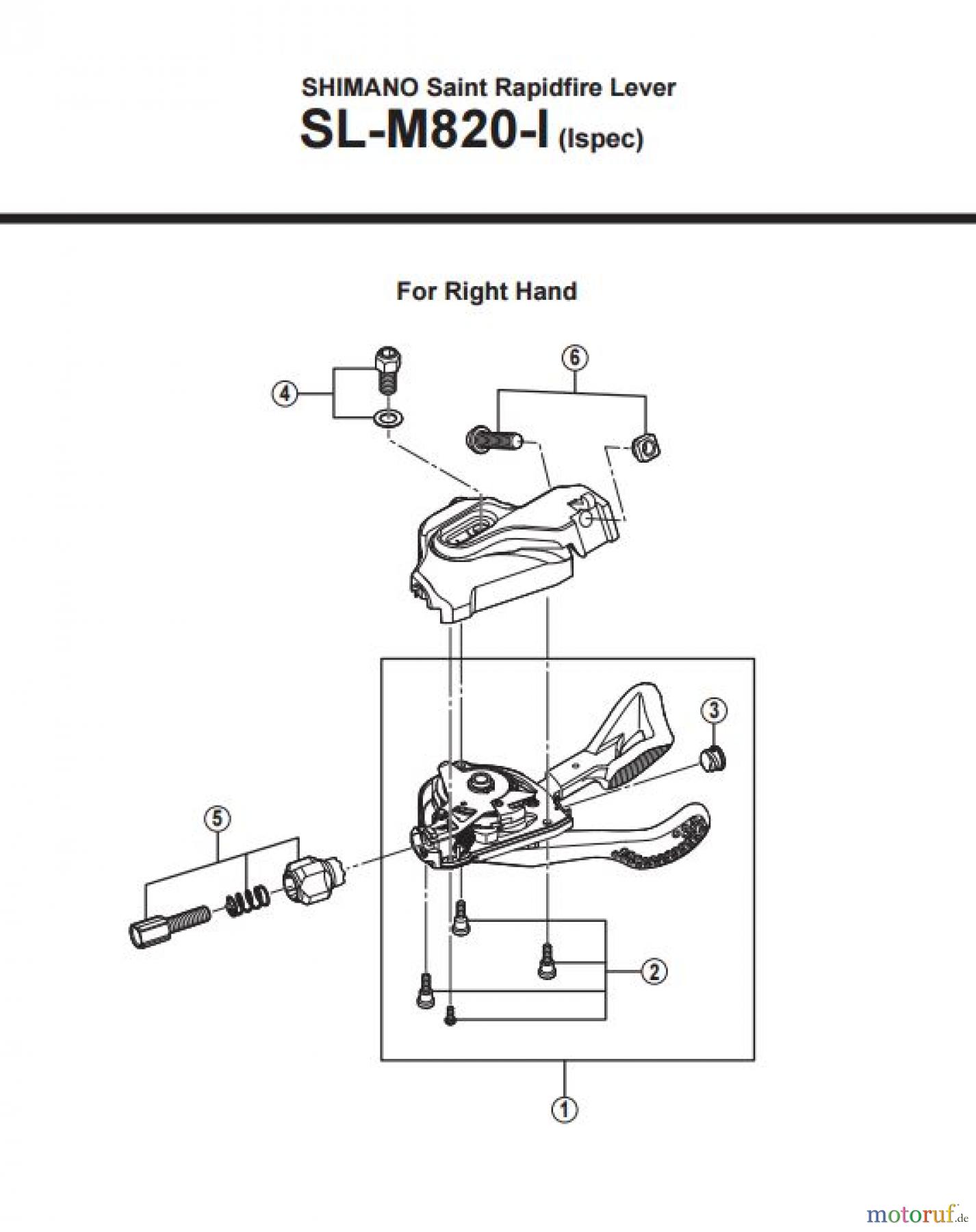 Shimano SL Shift Lever - Schalthebel SL-M820-I -3392 SHIMANO Saint Rapidfire Lever