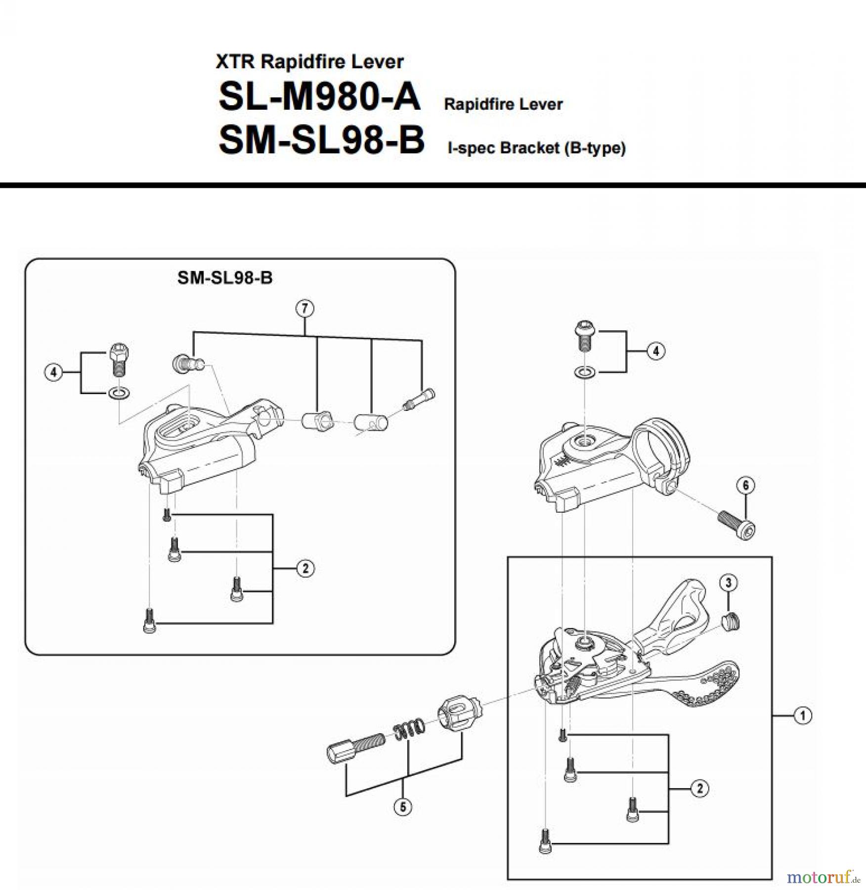 Shimano SL Shift Lever - Schalthebel SL-M980-A -3310A