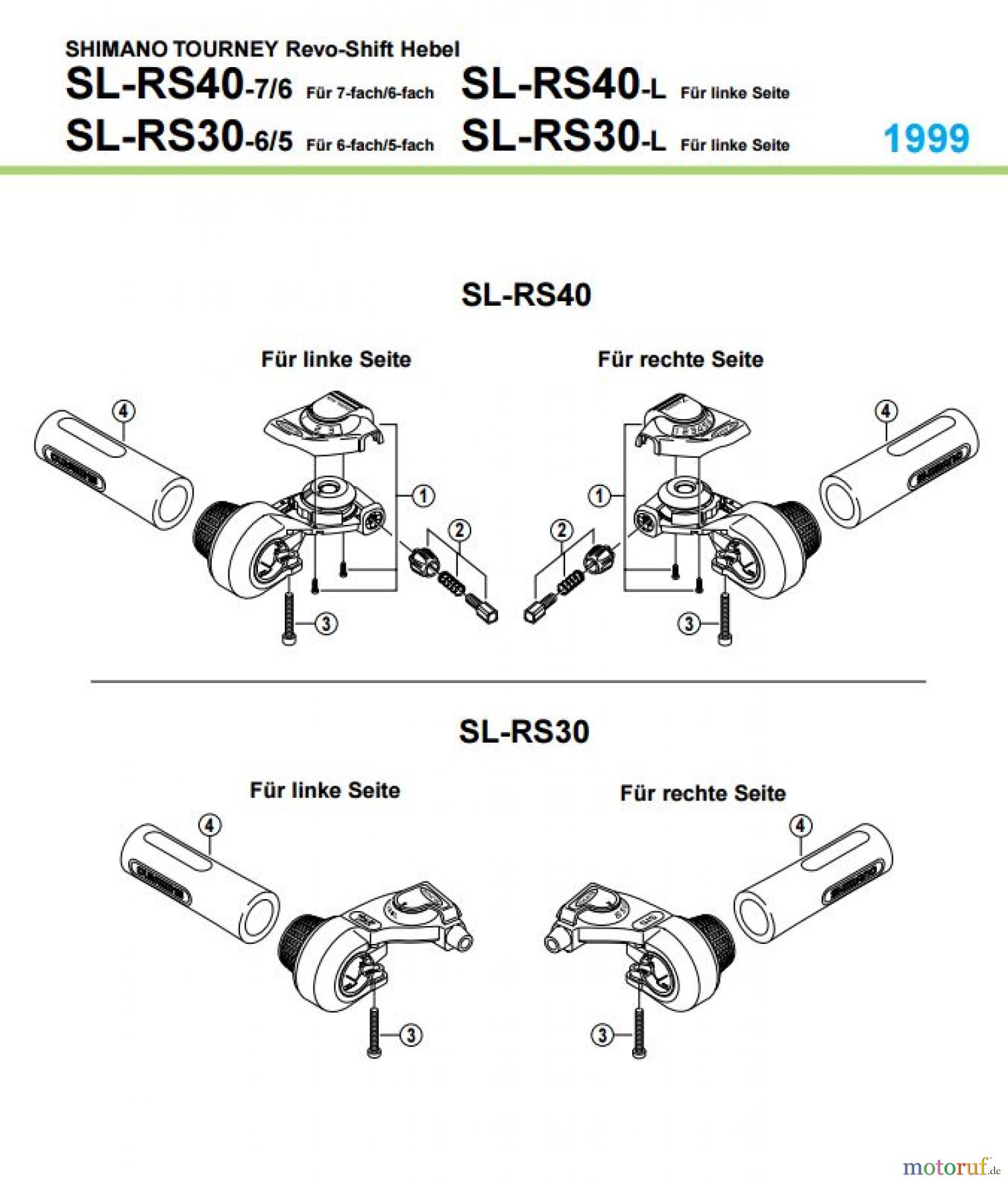 Shimano SL Shift Lever - Schalthebel SL-RS40_RS30-1723