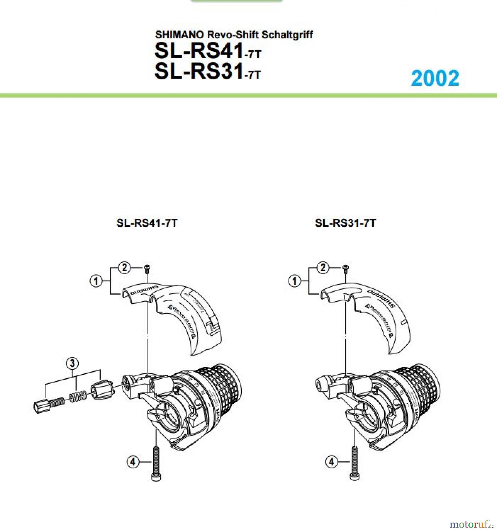 Shimano SL Shift Lever - Schalthebel SL-RS41-7-RS31-7-02