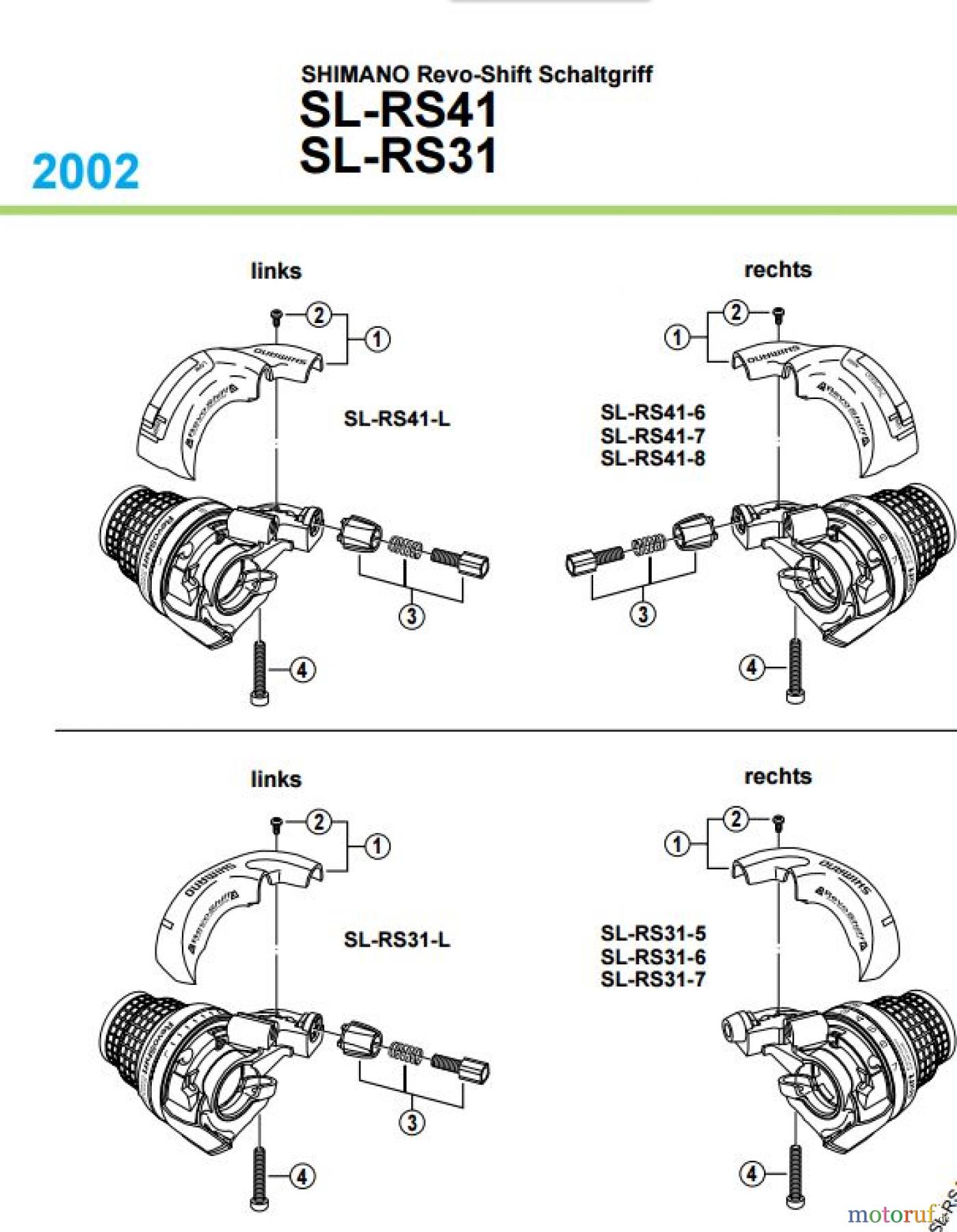 Shimano SL Shift Lever - Schalthebel SL-RS41-RS31-02