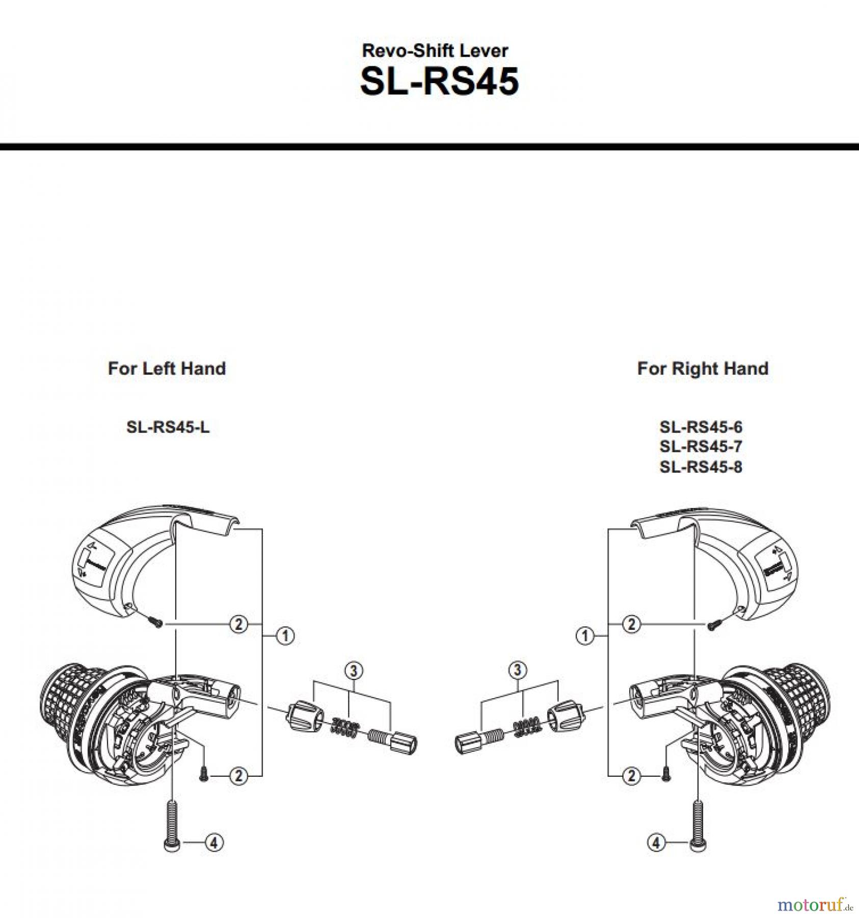 Shimano SL Shift Lever - Schalthebel SL-RS45 -3365 Revo-Shift Lever