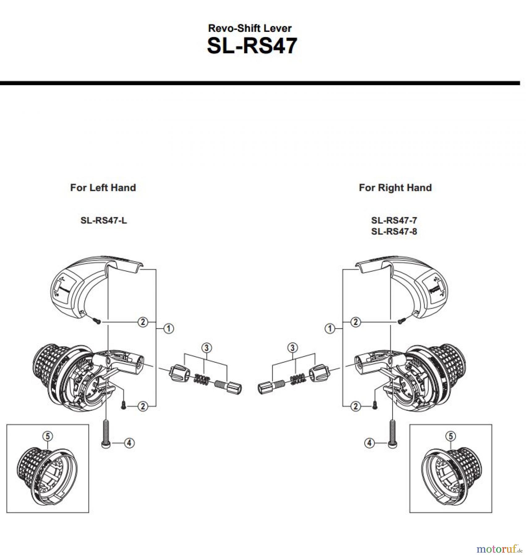 Shimano SL Shift Lever - Schalthebel SL-RS47 -3366A Revo-Shift Lever