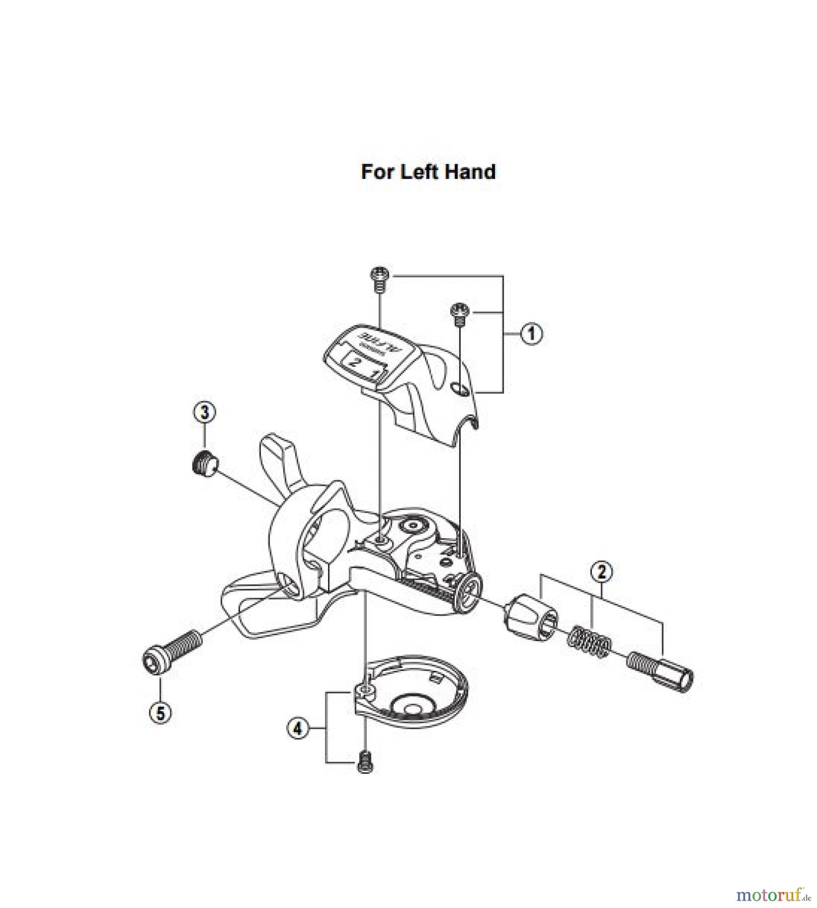 Shimano SL Shift Lever - Schalthebel SL-S500-L ALFINE Rapidfire Plus Lever
