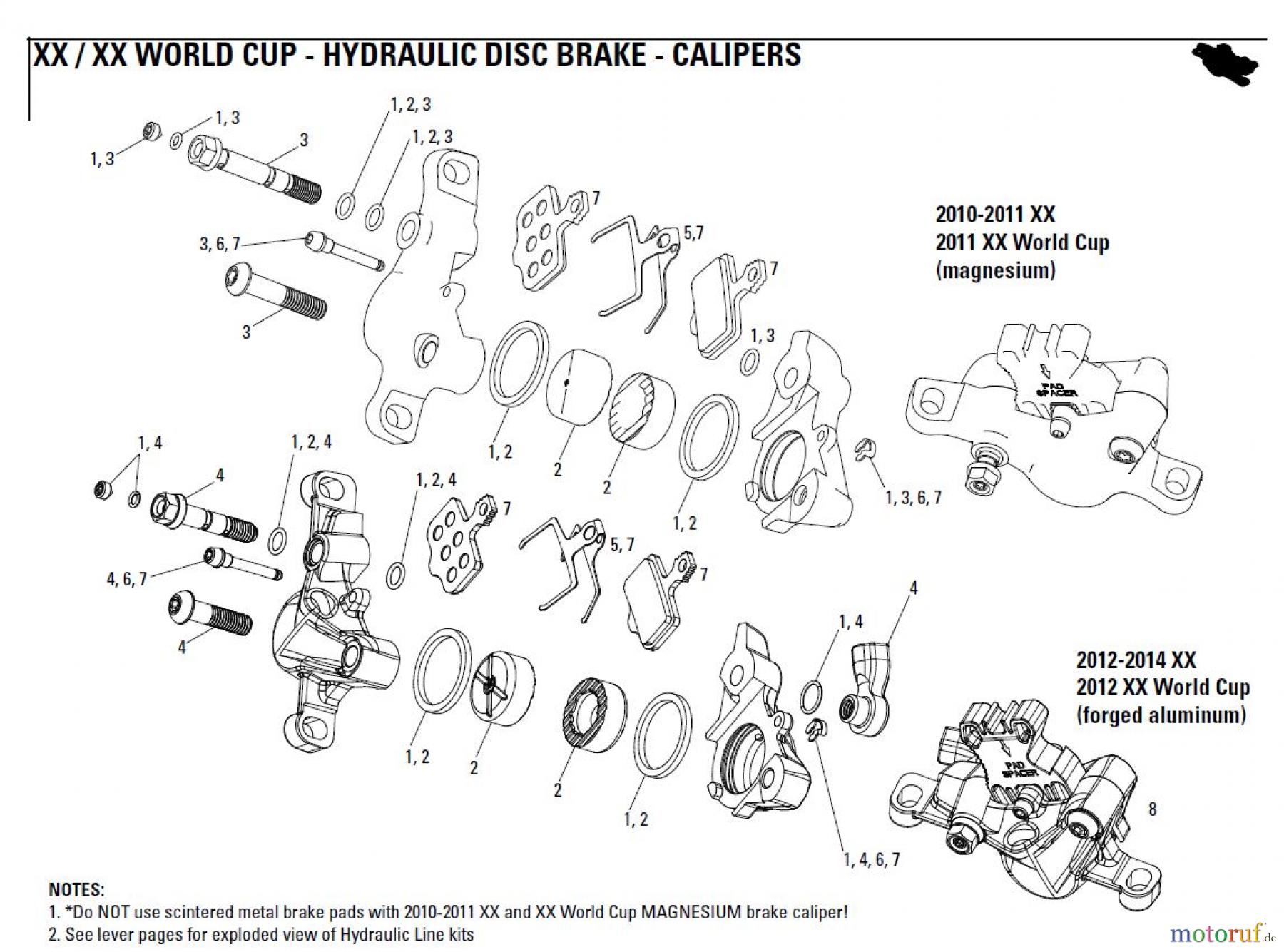 Sram avid HYDRAULIC DISC BRAKE - CALIPERS XX / XX WORLD CUP - HYDRAULIC DISC BRAKE - CALIPERS