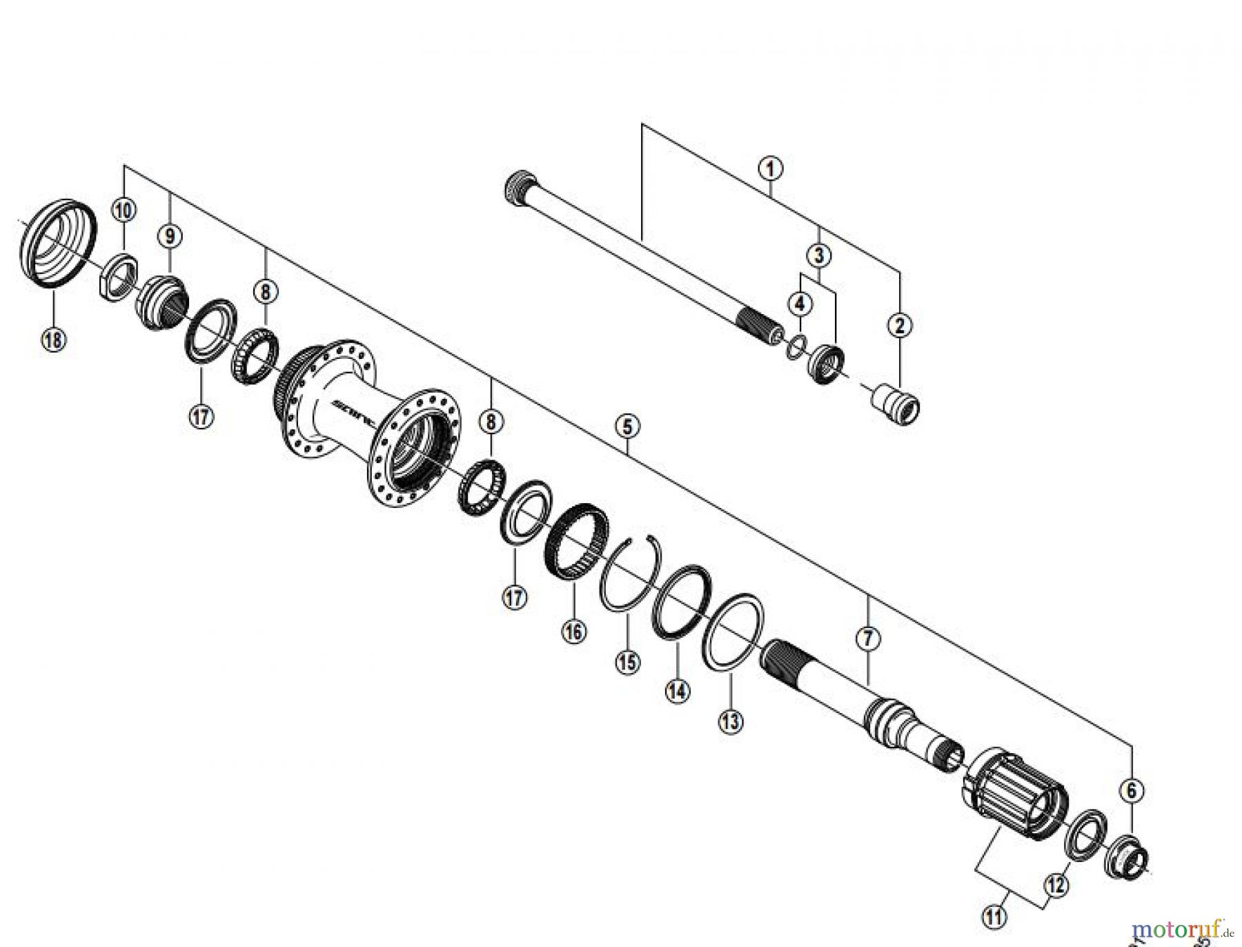 Shimano FH Free Hub - Freilaufnabe FH-M806 SAINT Freehub