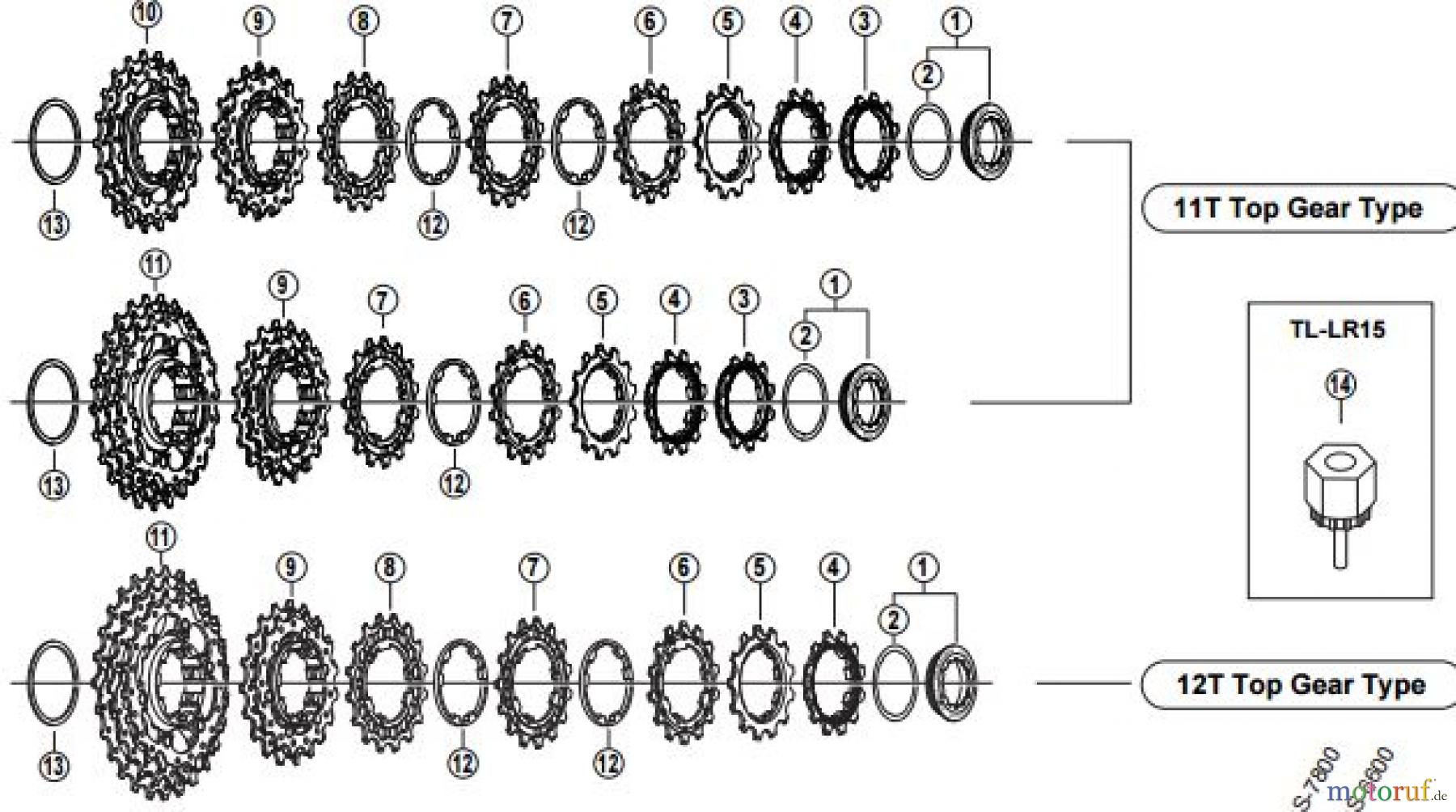 Shimano CS Cassette / Zahnkranz CS-7900 DURA-ACE Cassette Sprocket