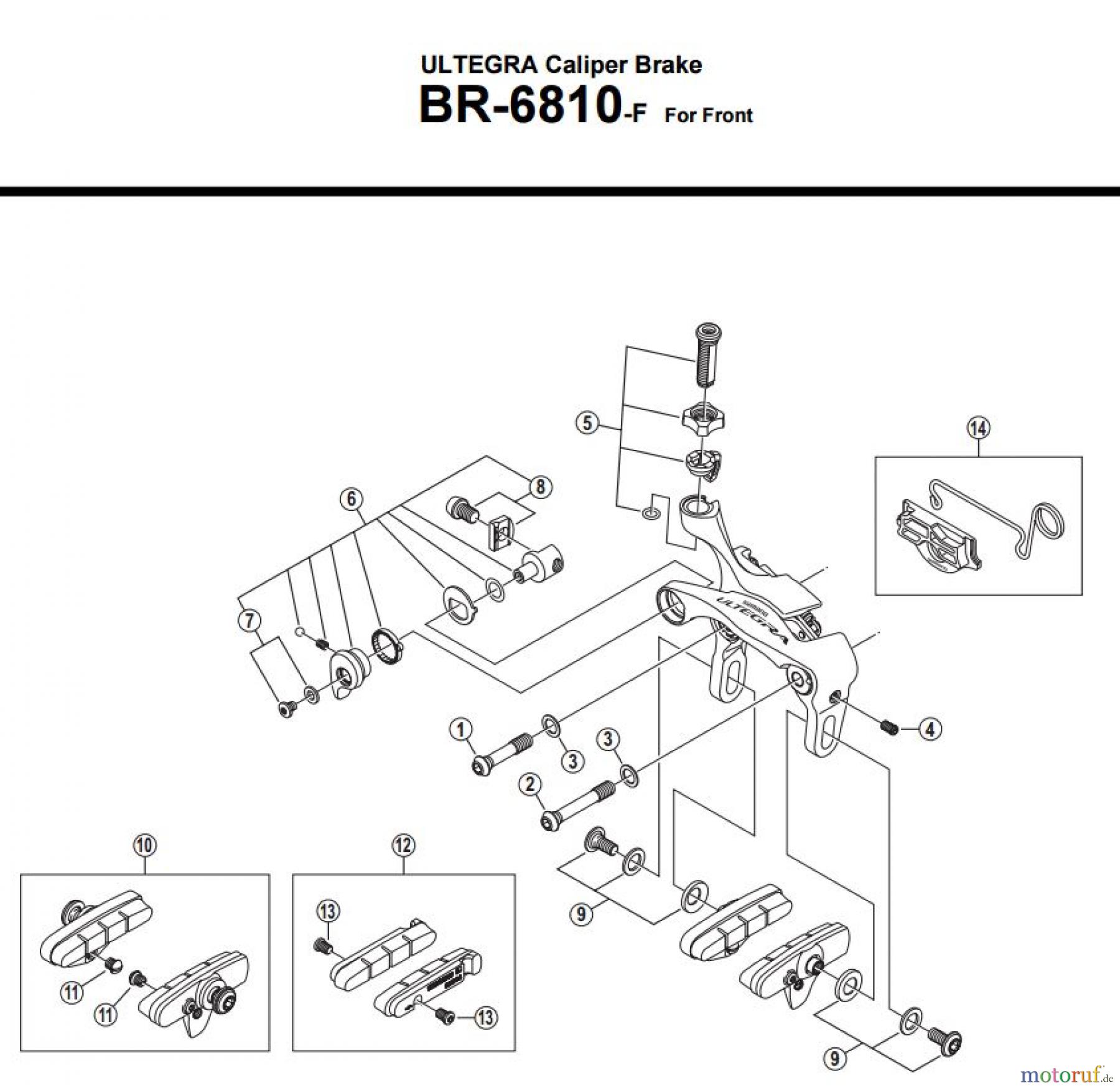 Shimano BR Brake - Bremse BR-6810-F -3600 ULTEGRA Caliper Brake