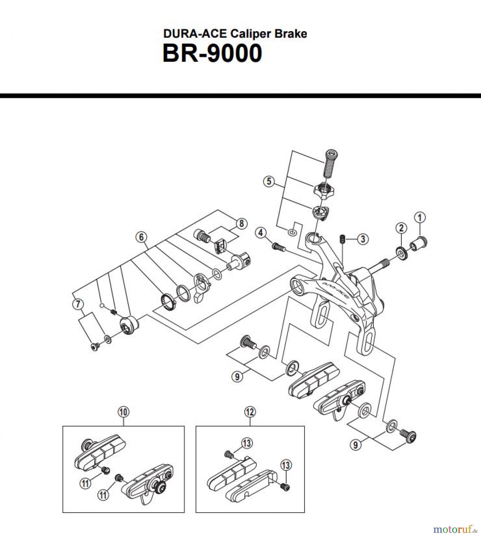 Shimano BR Brake - Bremse BR-9000 -3322 DURA-ACE Caliper Brake