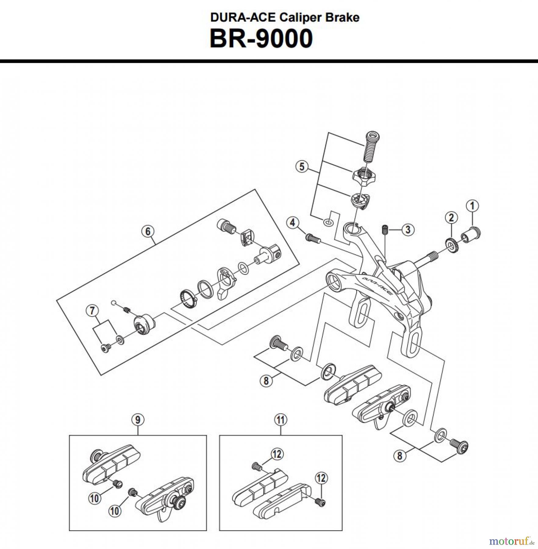 Shimano BR Brake - Bremse BR-9000 -3322C DURA-ACE Caliper Brake