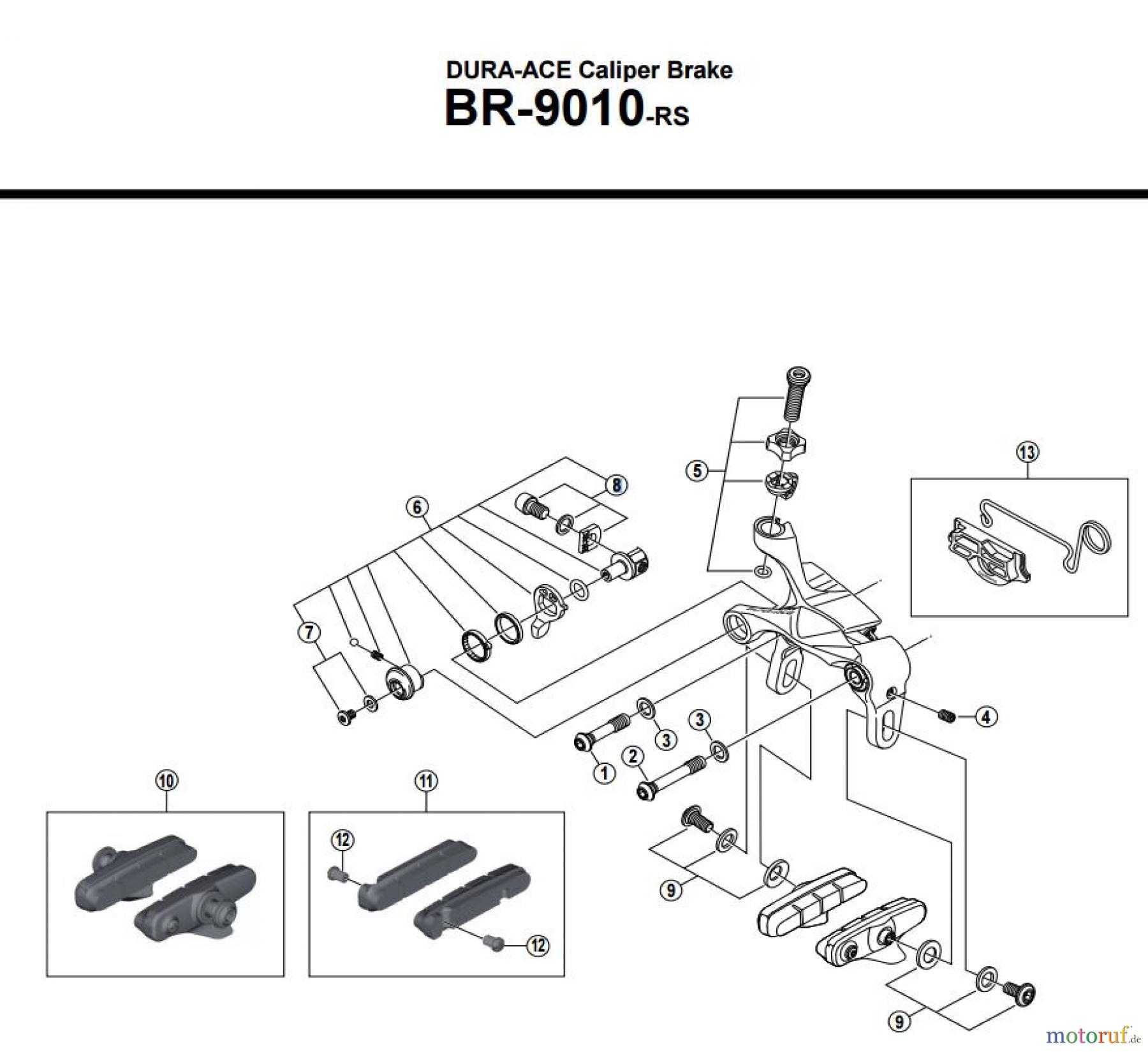 Shimano BR Brake - Bremse BR-9010RS -3740 DURA-ACE Caliper Brake