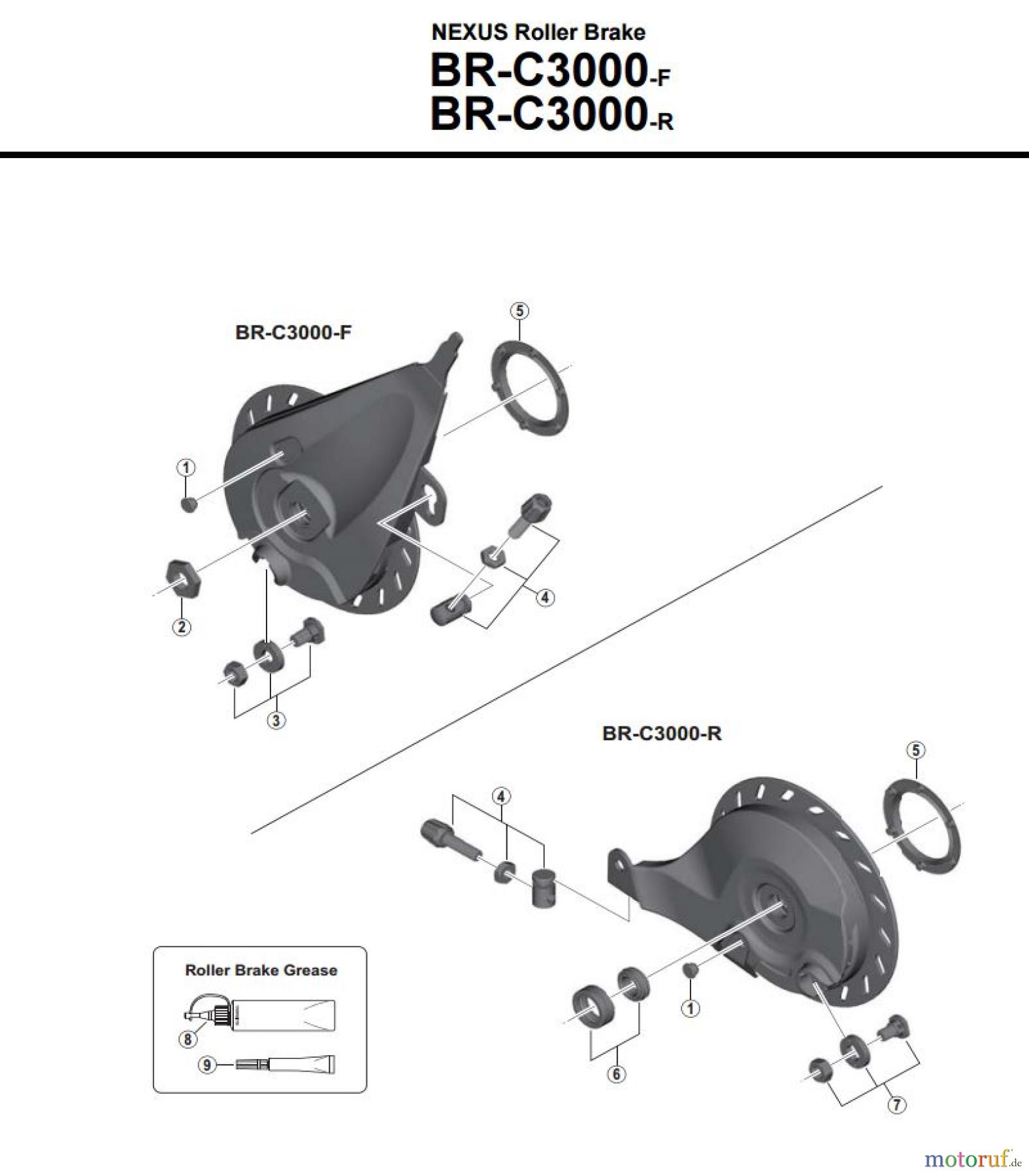 Shimano BR Brake - Bremse BR-C3000-F_R -3751A NEXUS Roller Brak