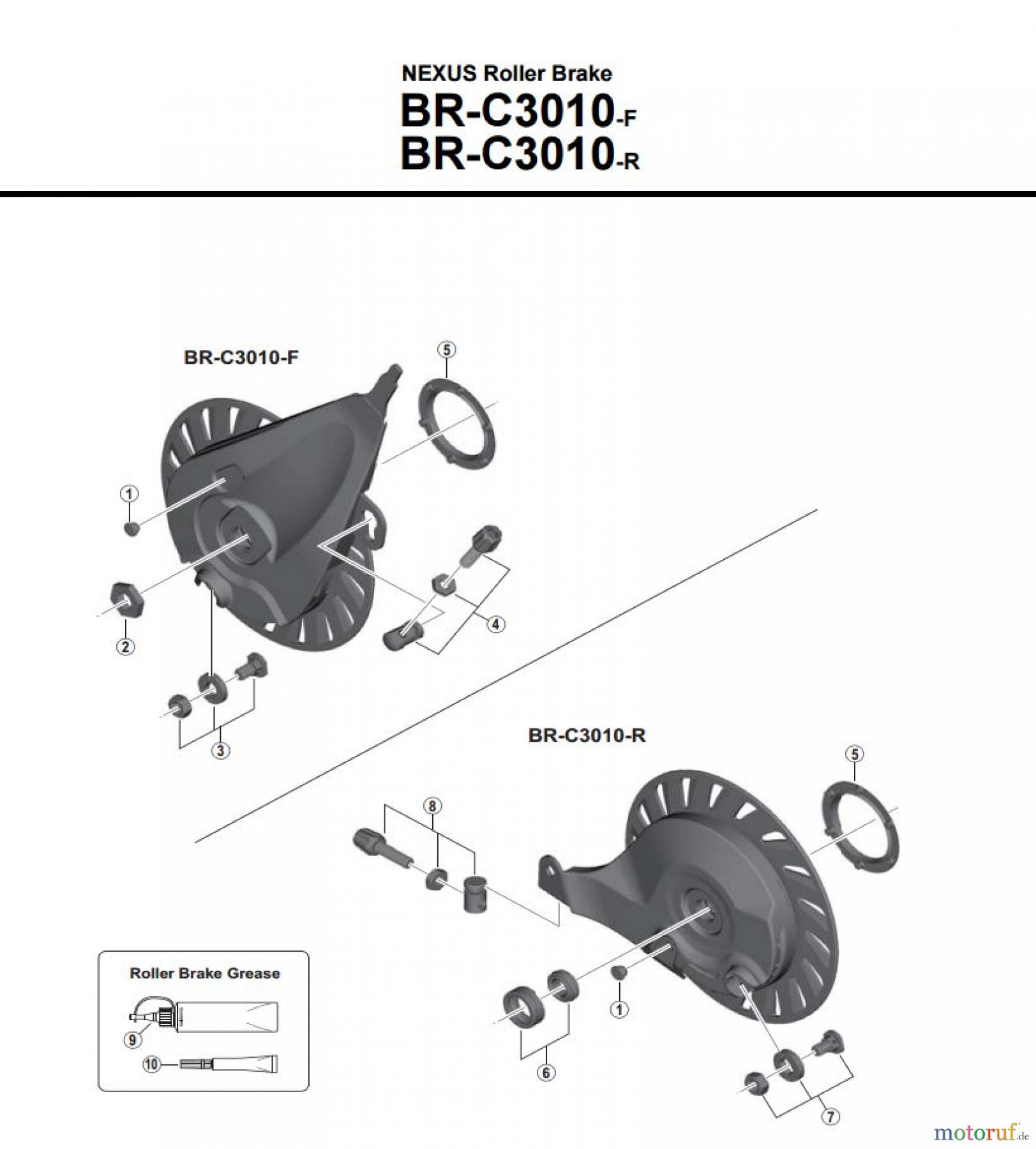 Shimano BR Brake - Bremse BR-C3010-F_R -3748 NEXUS Roller Brake