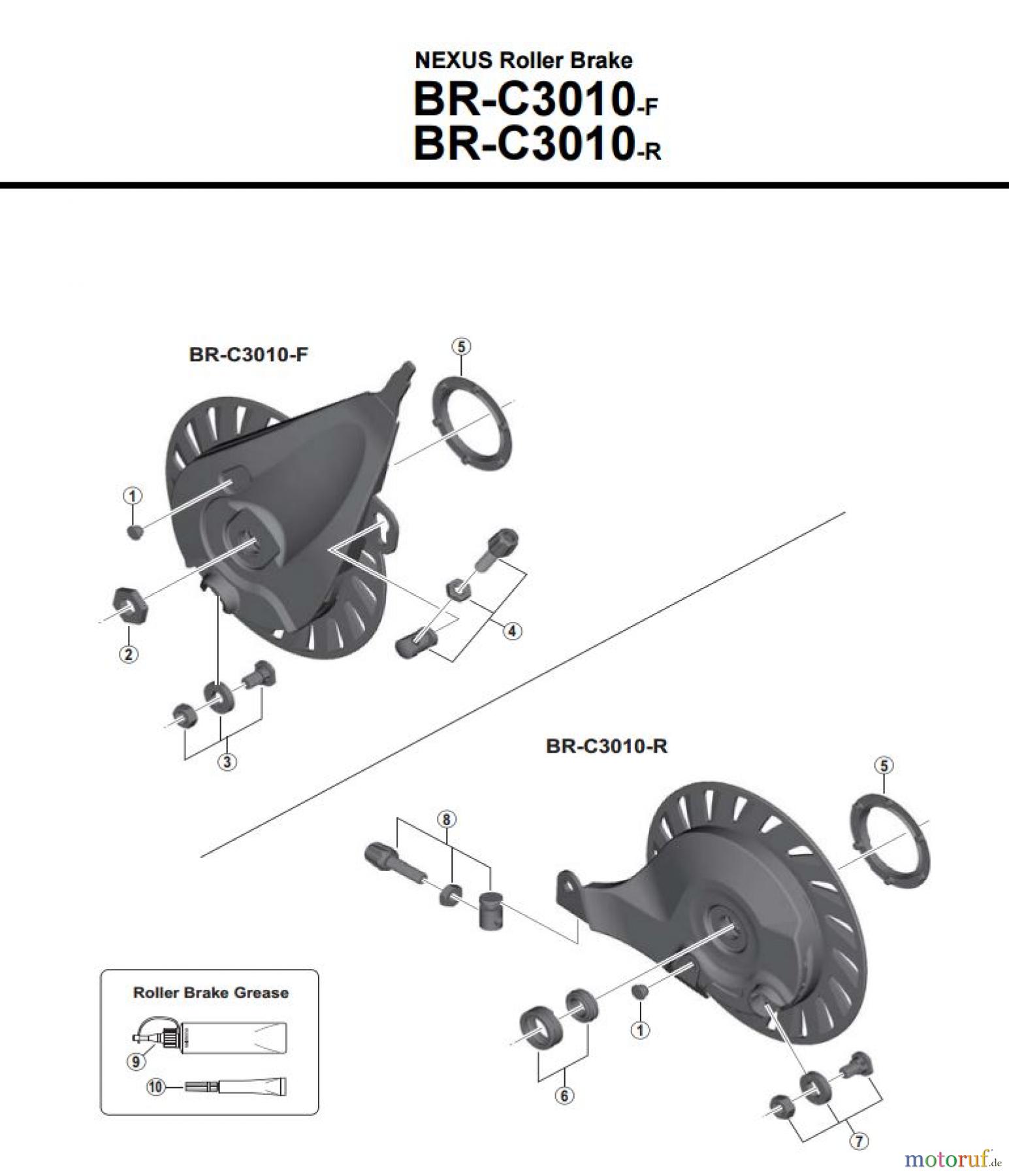 Shimano BR Brake - Bremse BR-C3010-F_R -3748A NEXUS Roller Brake