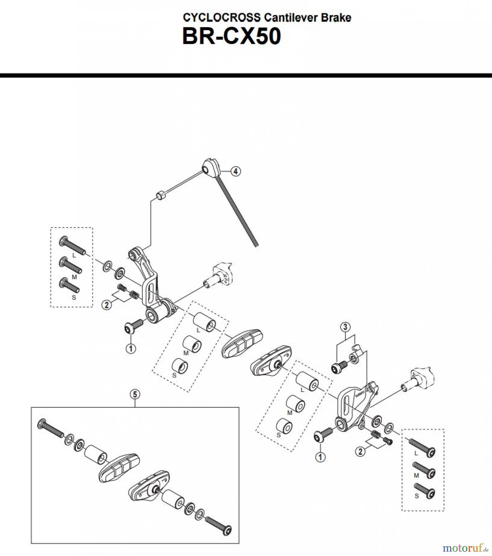 Shimano BR Brake - Bremse BR-CX50 -3222 CYCLOCROSS Cantilever Brake