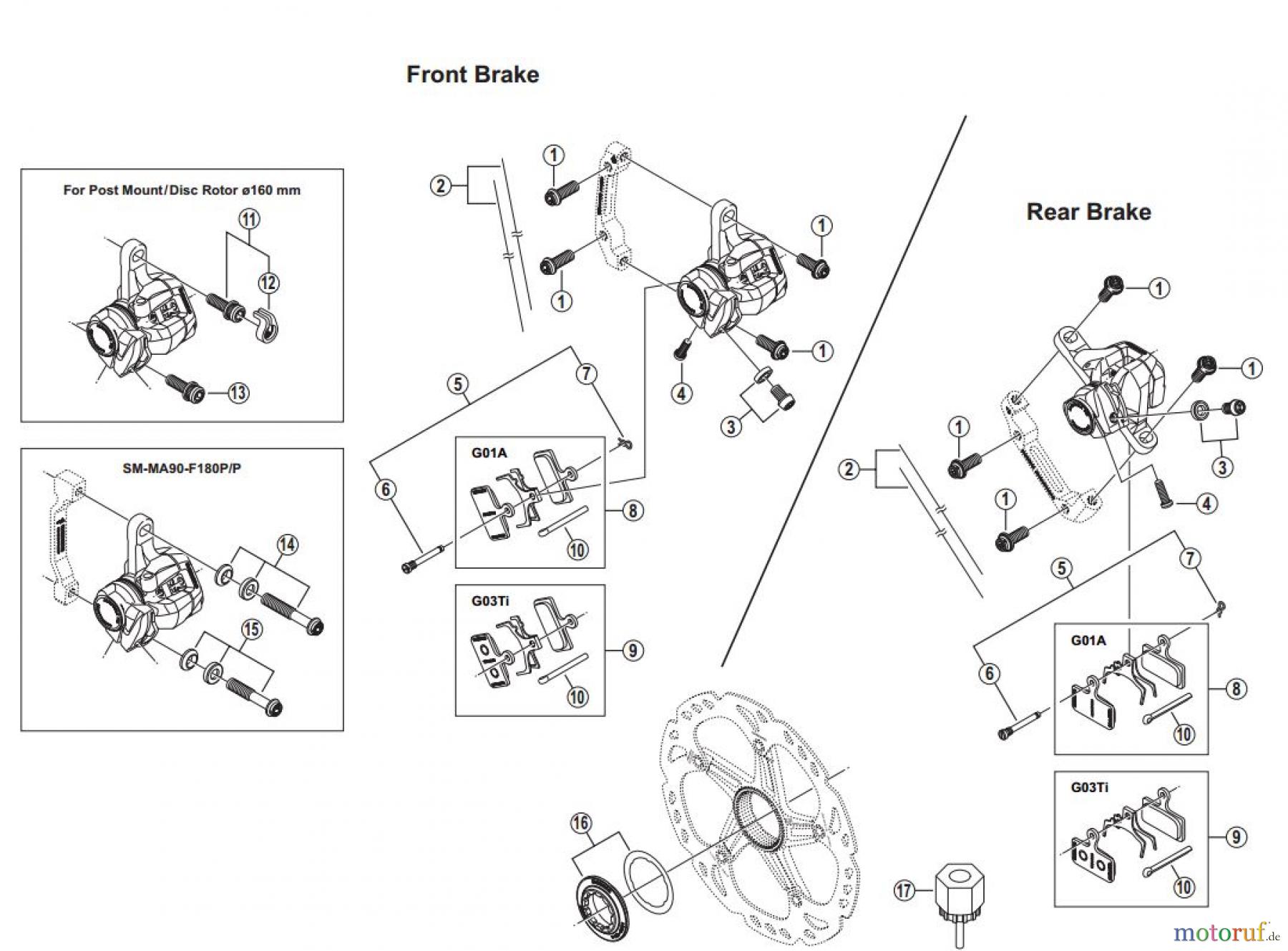 Shimano BR Brake - Bremse BR-CX75 -3355 Disc Brake