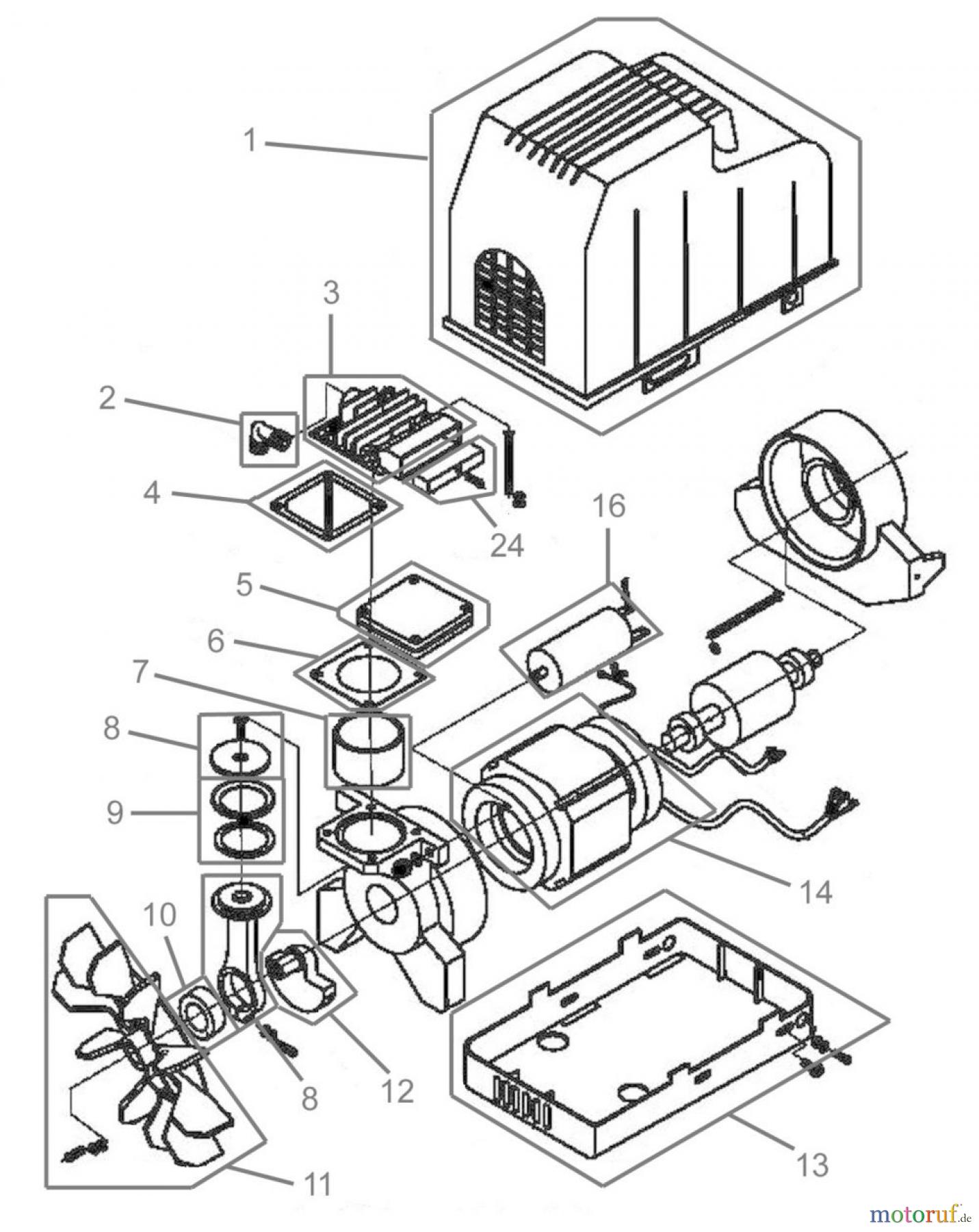 Güde Drucklufttechnik Kompressoren Ölfrei bis 50l Kessel KOMPRESSOR 210/8/24