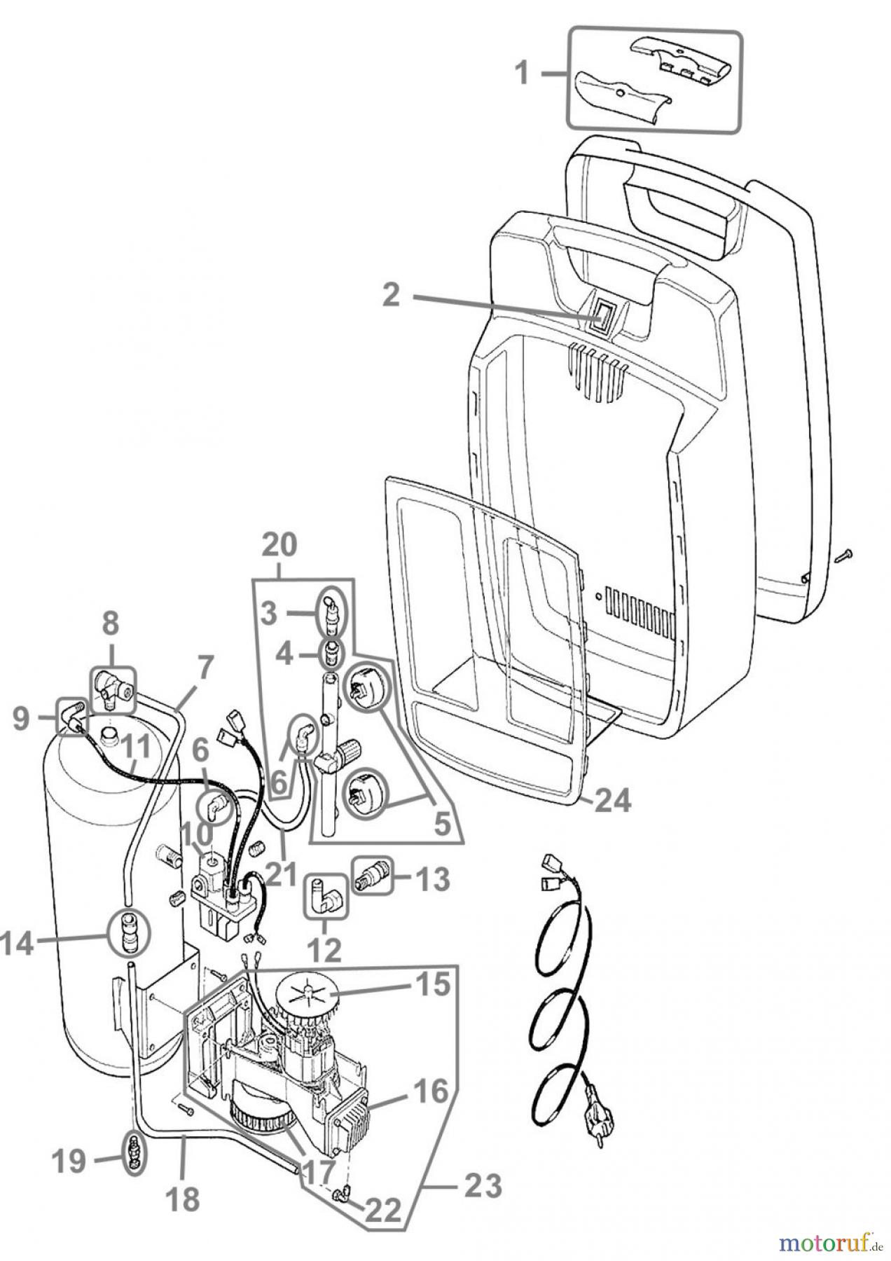  Güde Drucklufttechnik Kompressoren Ölfrei bis 50l Kessel KOMPRESSOR AIRPOWER 200/08/6 - 50079 FSL50079-01