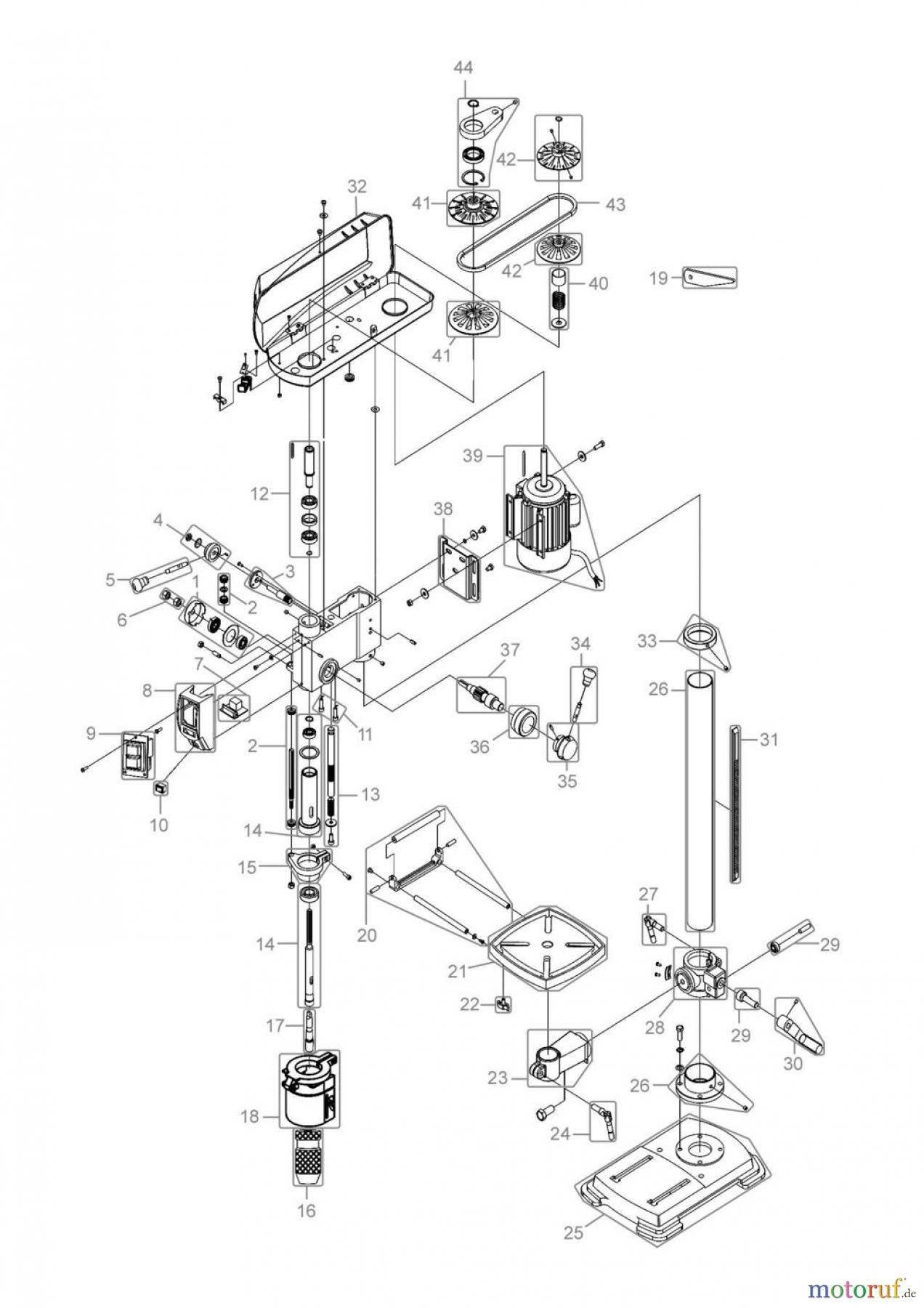  Güde Metallbearbeitung Bohrmaschinen Tischbohrmaschinen TISCHBOHRMASCHINE GTB 16 V - 55191 FSL55191-03