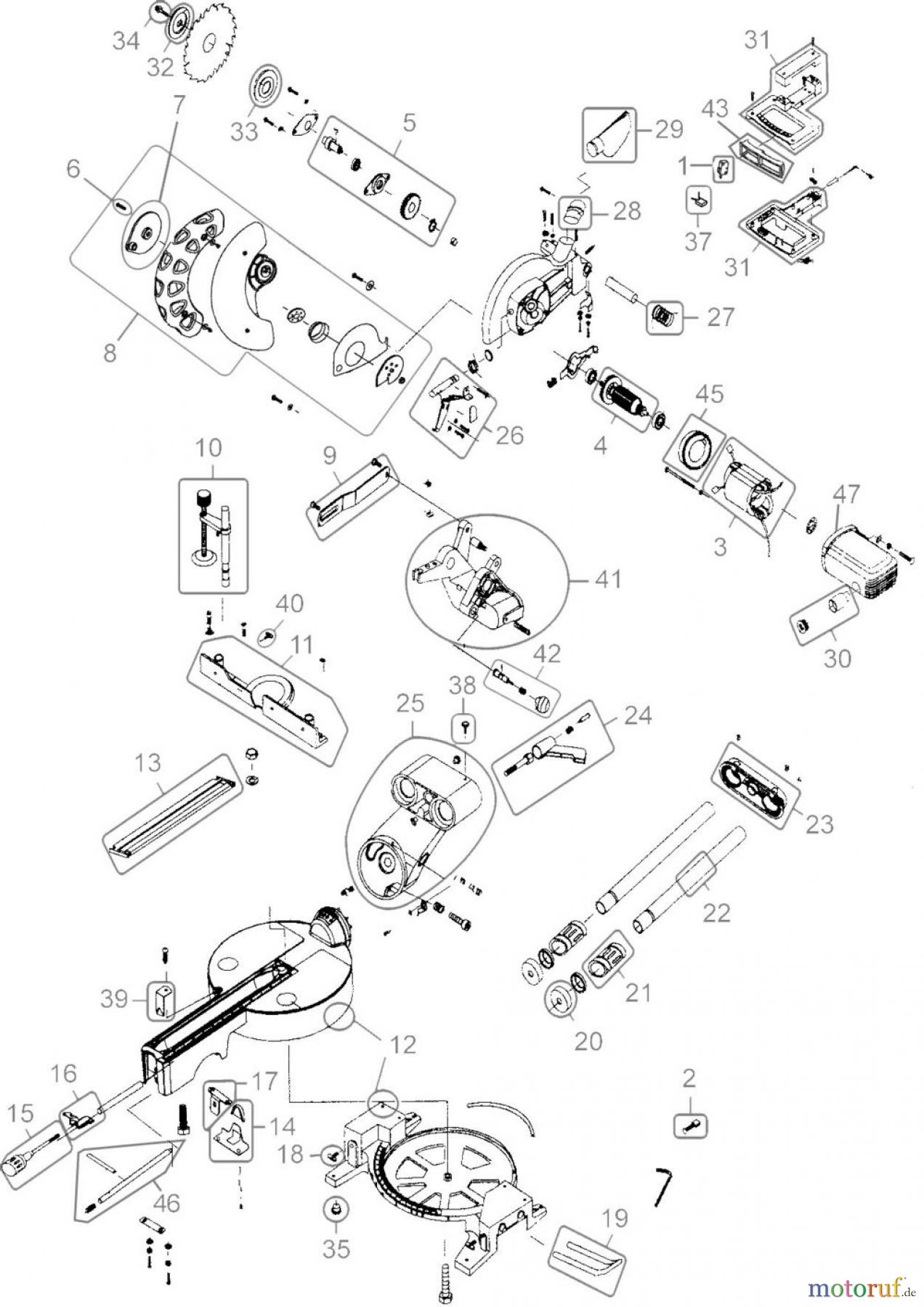 Güde Holzbearbeitung Kapp- & Gehrungssägen RADIALKAPPSÄGE GRK 210/300 SET - 00531 FSL00531-02