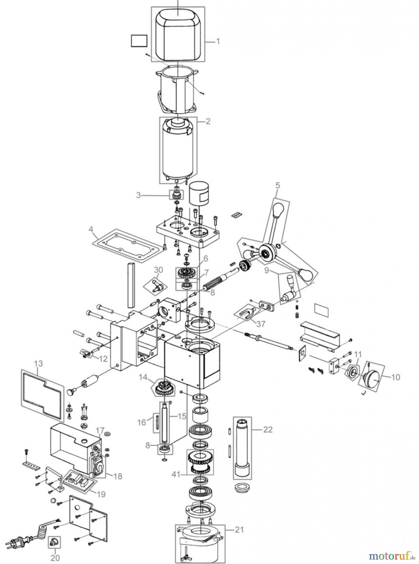 Güde Metallbearbeitung Dreh- und Fräsmaschinen Fräsmaschinen MINI BOHR- & FRÄSMASCHINE GBF 550 - 48140 FSL48140-01 Seite 1