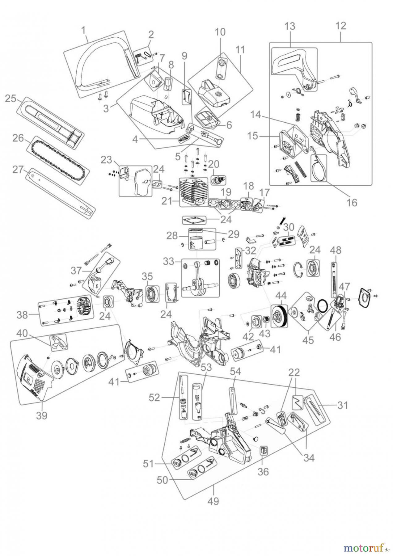 Güde Brennholzbearbeitung Kettensägen Benzin Kettensägen MOTORKETTENSÄGE KS 401 BW - 94116 FSL94116-01