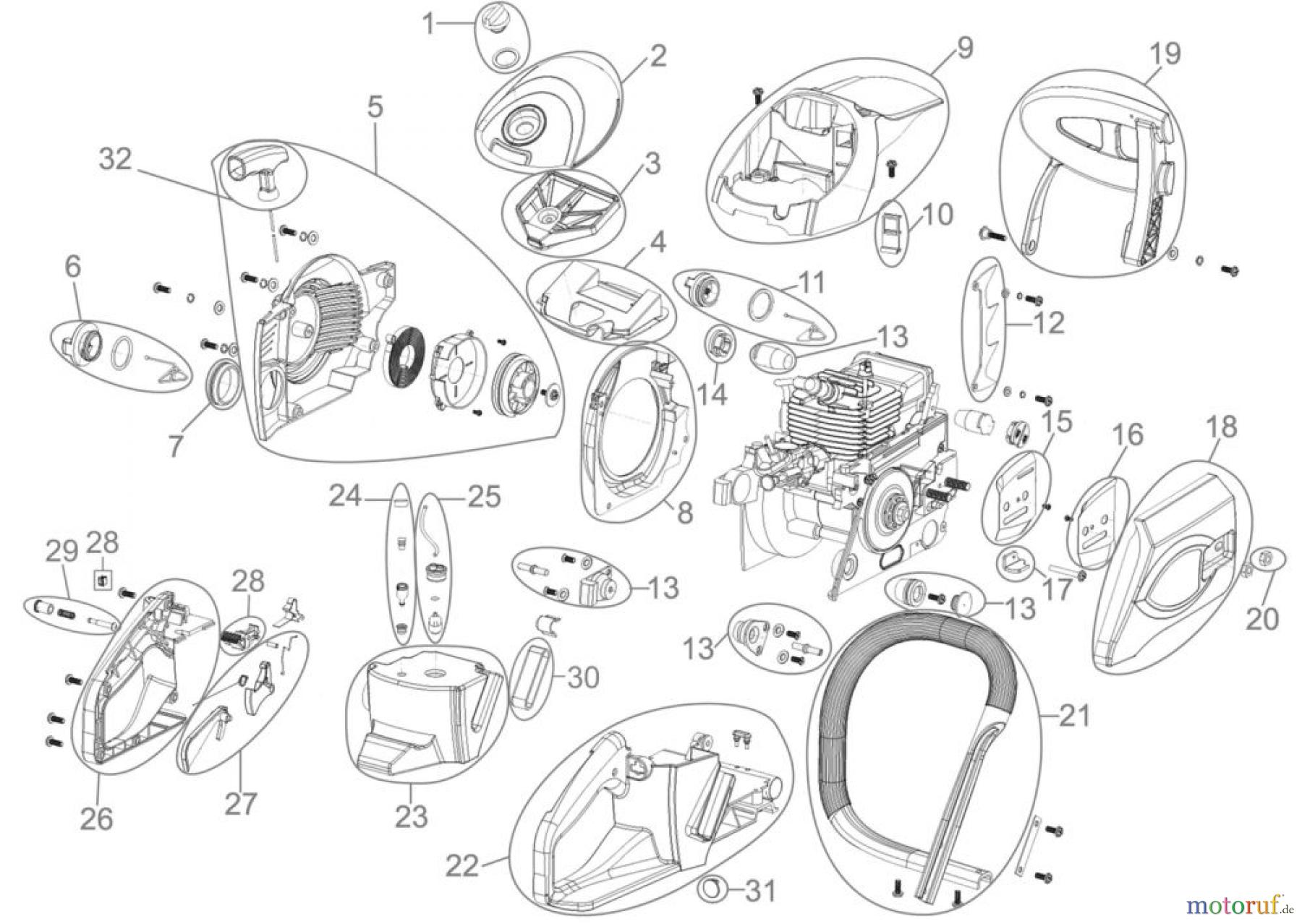 Güde Brennholzbearbeitung Kettensägen Benzin Kettensägen MOTORKETTENSÄGE KS 500 B - 94074 FSL94074-02 Seite 1