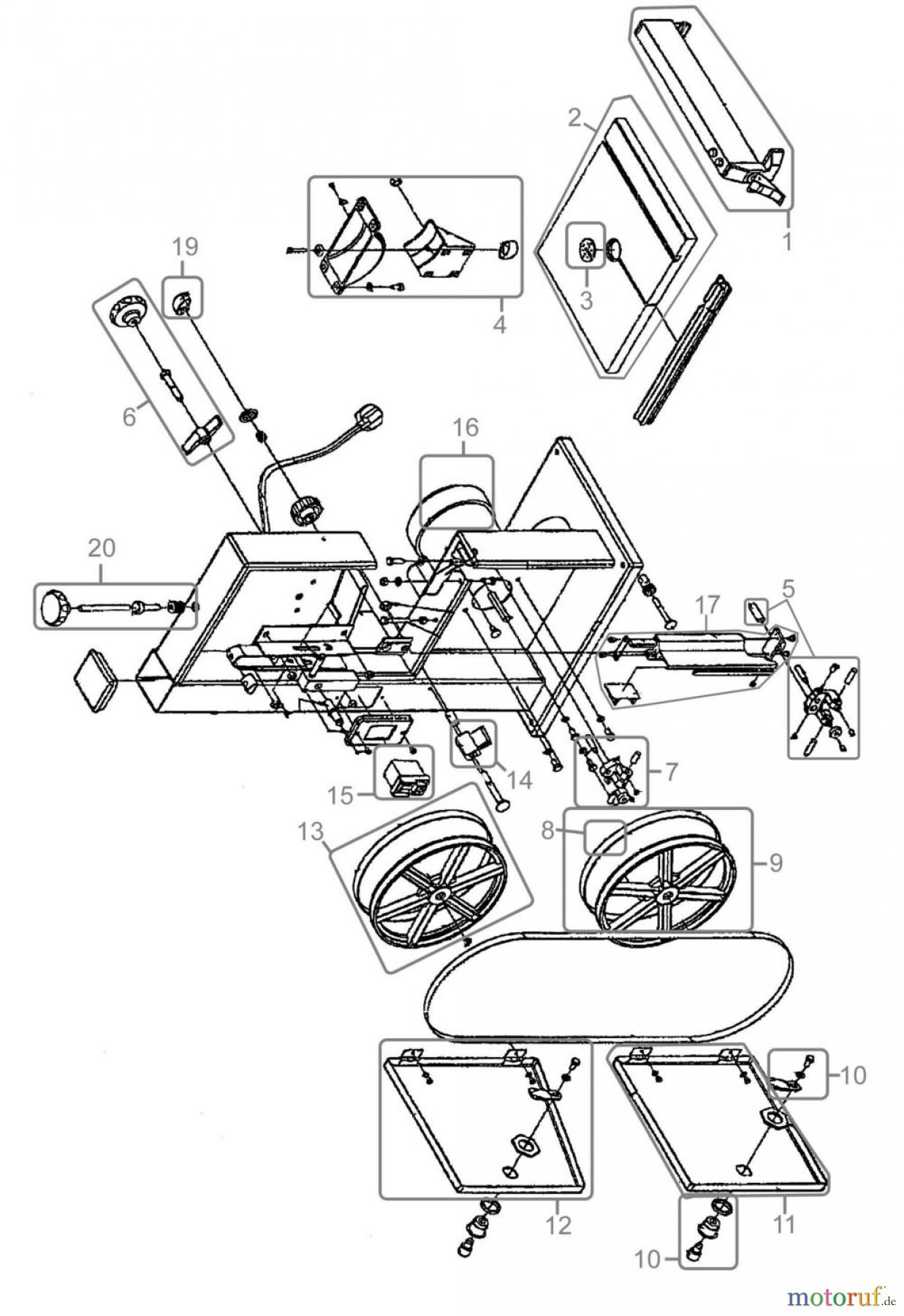  Güde Holzbearbeitung Bandsägen BANDSÄGE GBS 200 - 83810 FSL83810-02