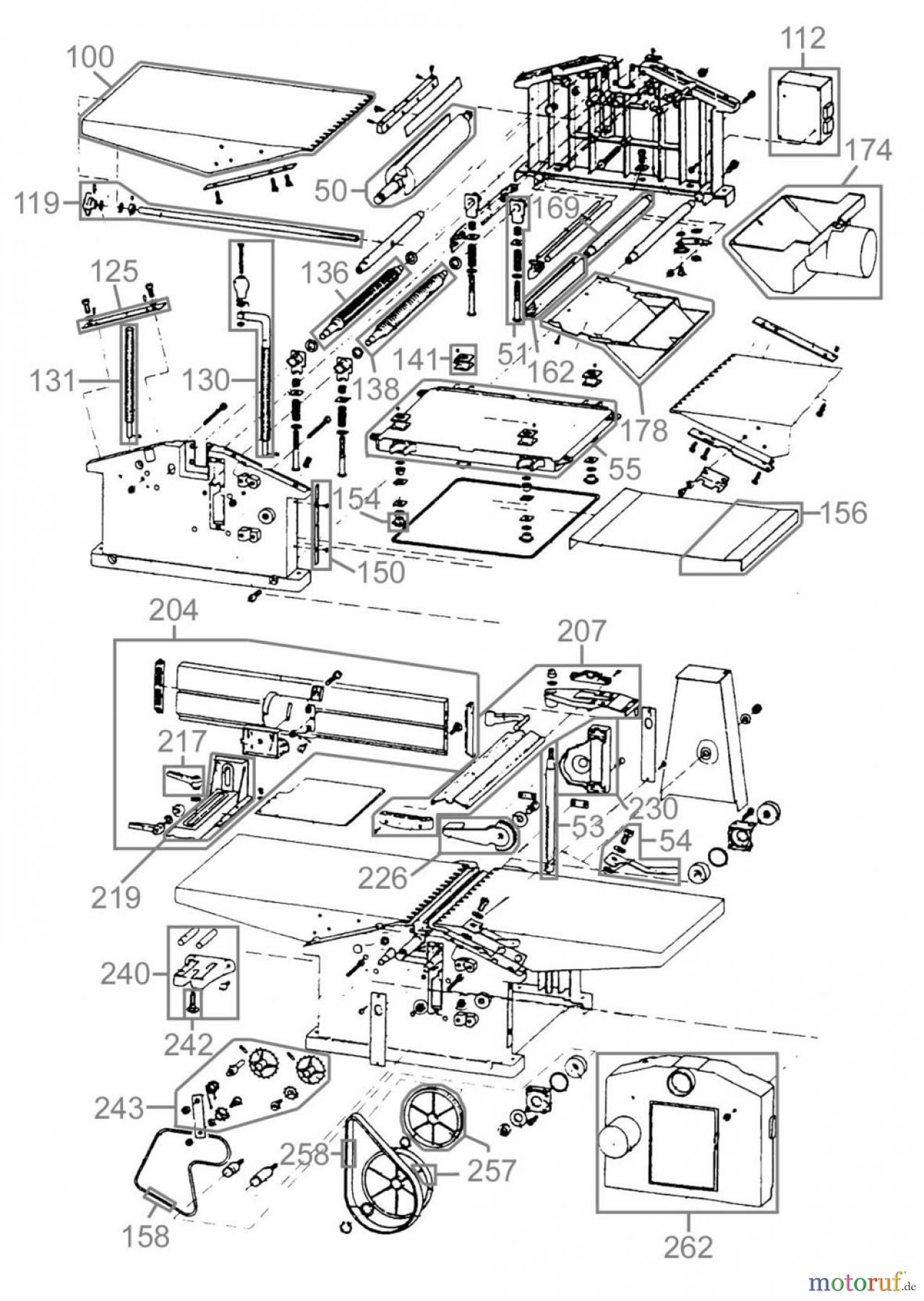 Güde Holzbearbeitung Hobelmaschinen ABR.U.DICKENHOBEL GADH 260D - 55079 FSL55079-02 Seite 1