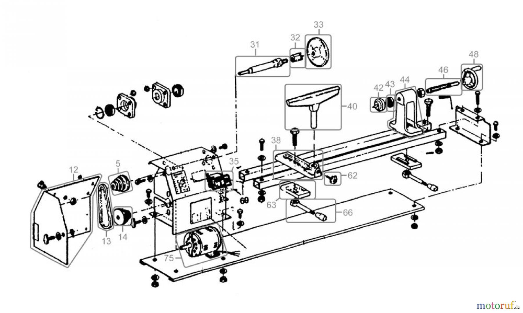  Güde Holzbearbeitung Drechselmaschinen DRECHSELMASCHINE 1000 - 11422 FSL11422-02