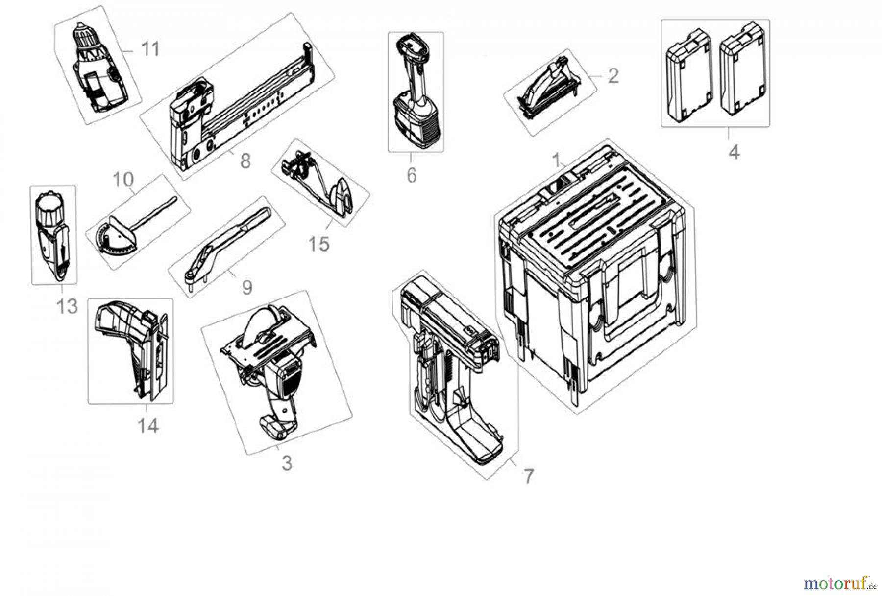  Güde Elektrowerkzeuge Akku-Werkzeuge Akku-Sets Akku-Sets LI-ION WERKZEUGSET 8 IN 1 18V 2.6 - 58180 FSL58180-01 Seite 1