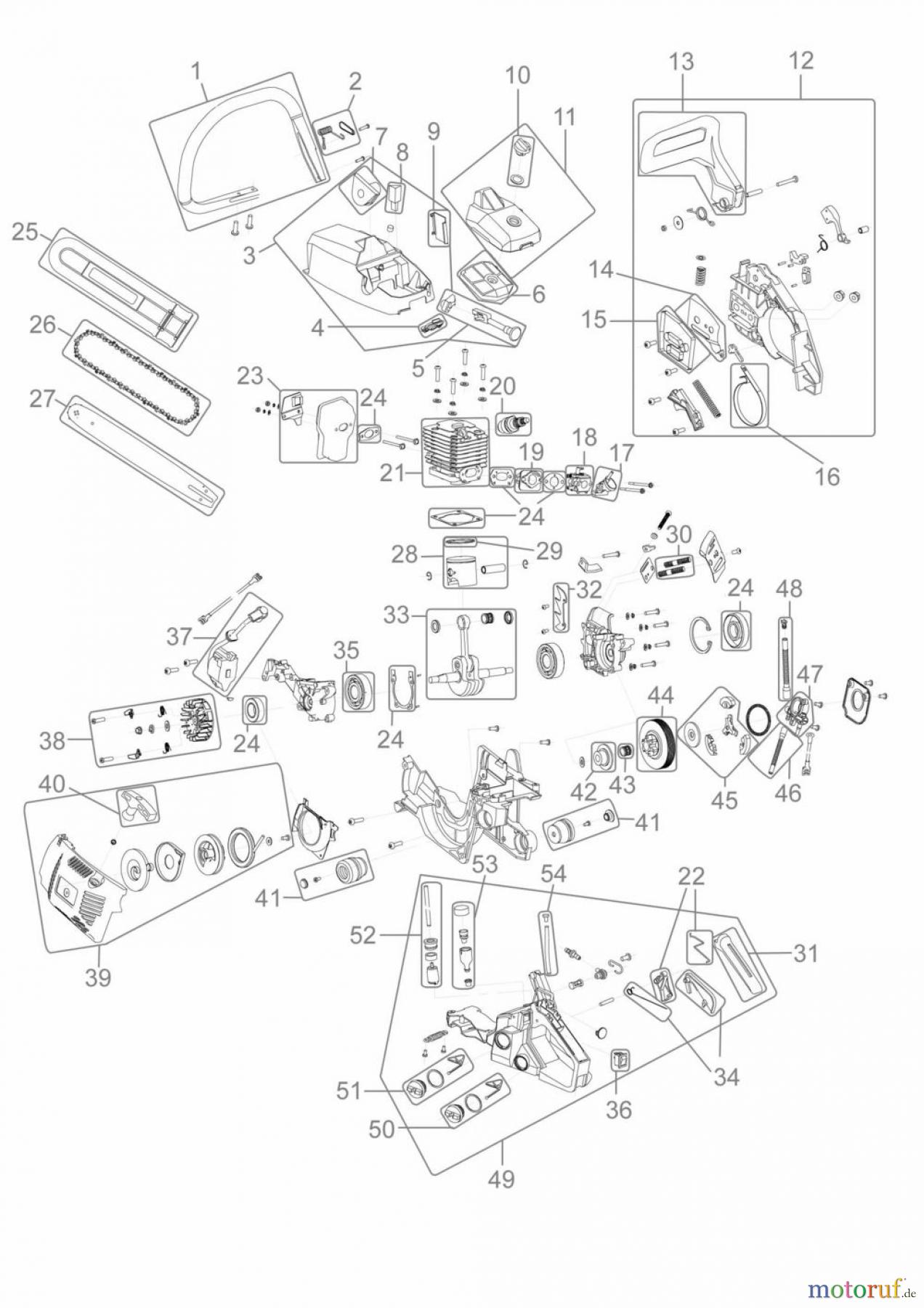 Güde Brennholzbearbeitung Kettensägen Benzin Kettensägen MOTORKETTENSÄGE KS 400 BW - 94111 FSL94111-01