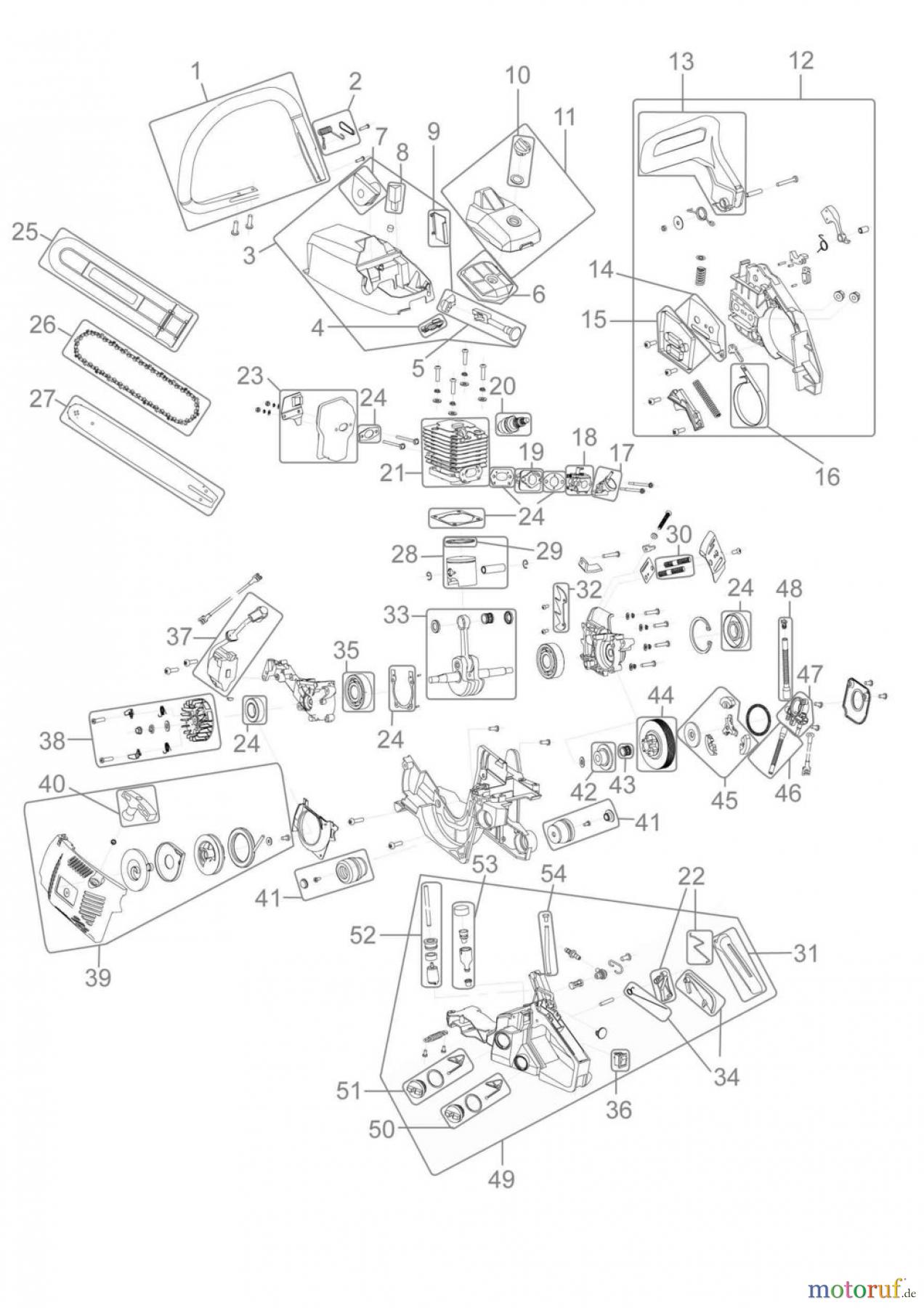 Güde Brennholzbearbeitung Kettensägen Benzin Kettensägen MOTORKETTENSÄGE KS 400 BW - 94111 FSL94111-02