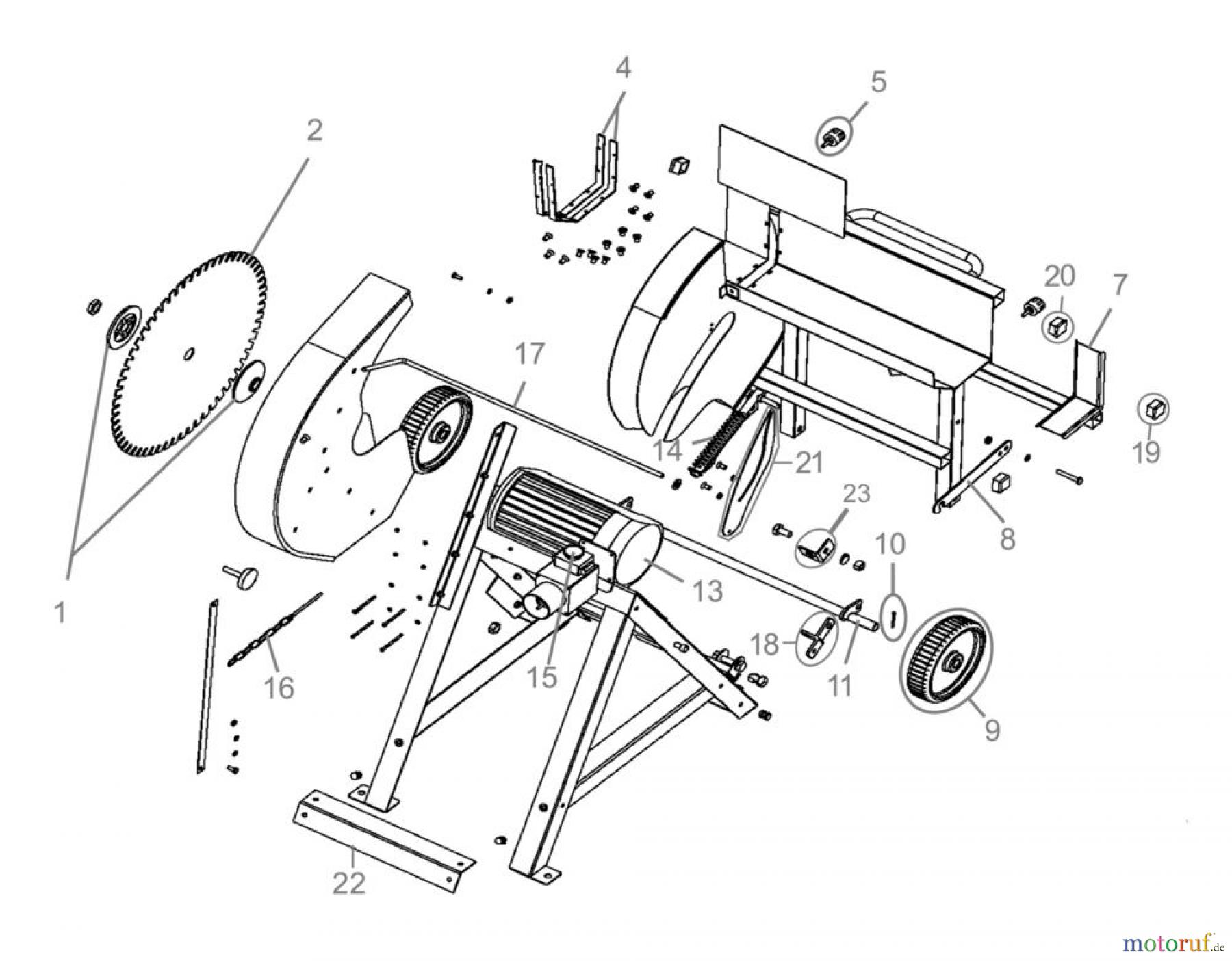 Güde Brennholzbearbeitung Brennholzsägen bis 500 mm Ø-Sägeblatt WIPPSÄGE GWS 500 HM - 01817 FSL01817-01