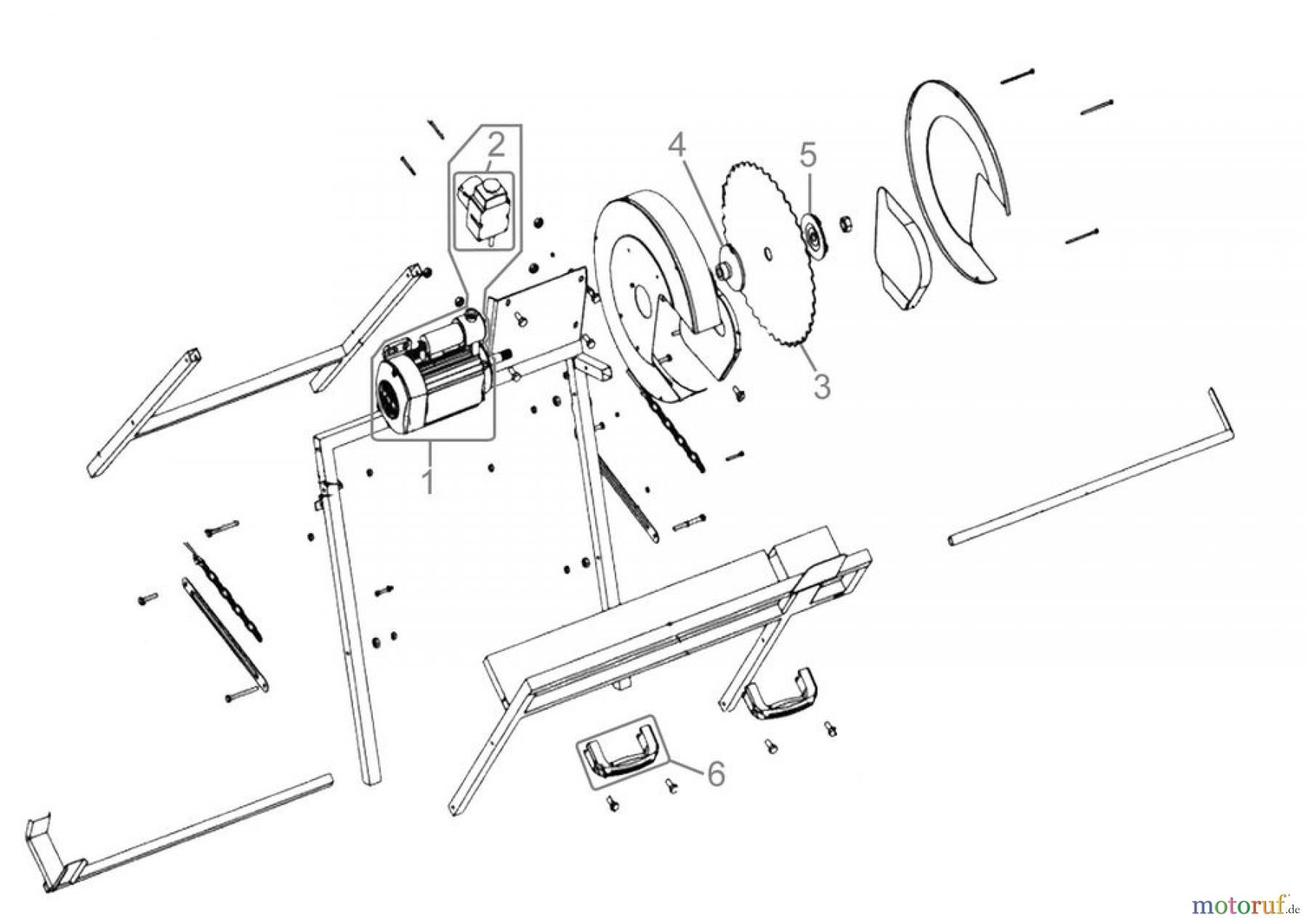  Güde Brennholzbearbeitung Brennholzsägen bis 500 mm Ø-Sägeblatt WIPPSÄGE GWS 400 ECO - 01841 FSL01841-02  
