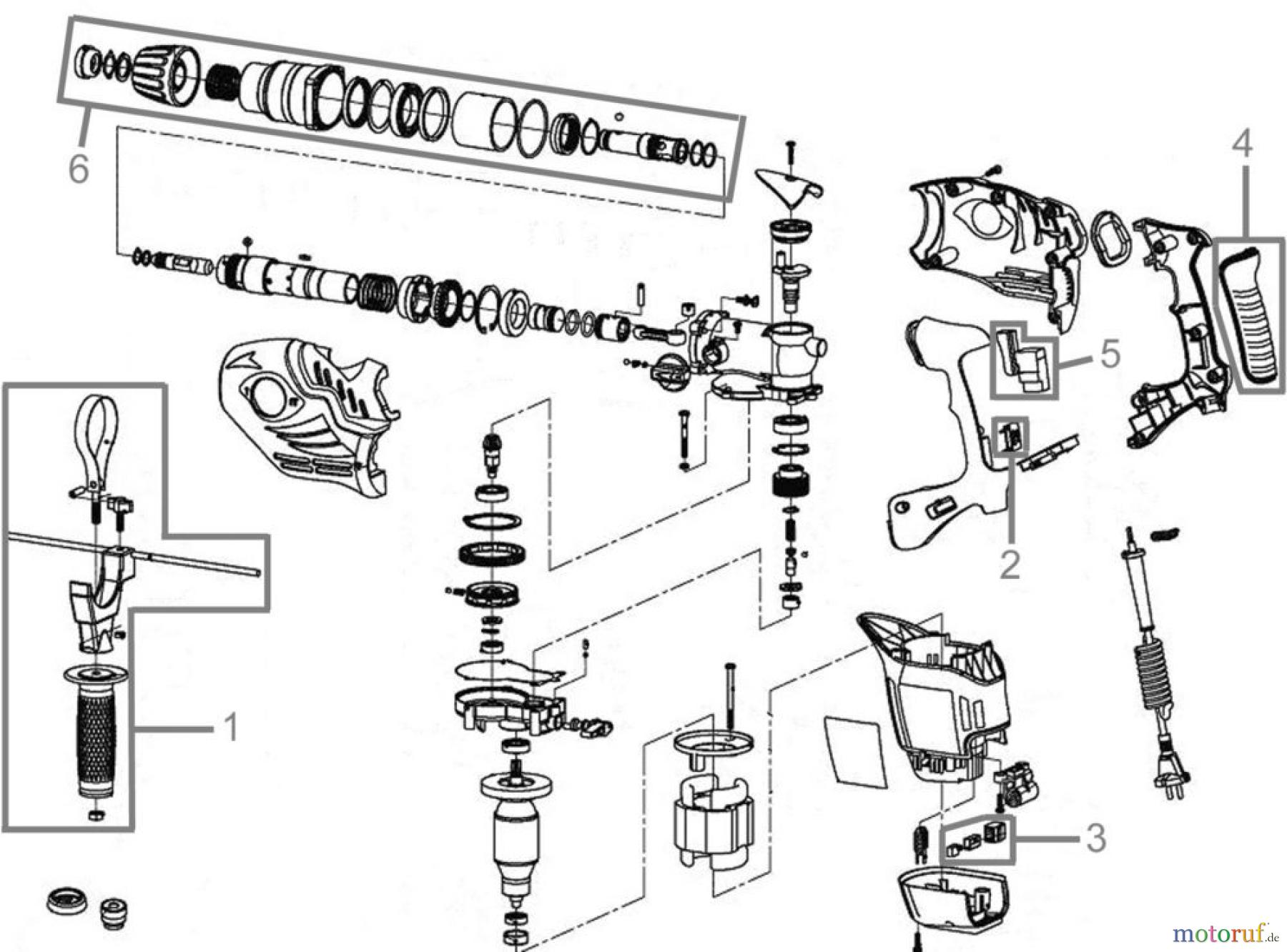  Güde Elektrowerkzeuge E-Werkzeuge Bohrhammer BOHRHAMMER GB 1500 - 58028 FSL58028-01