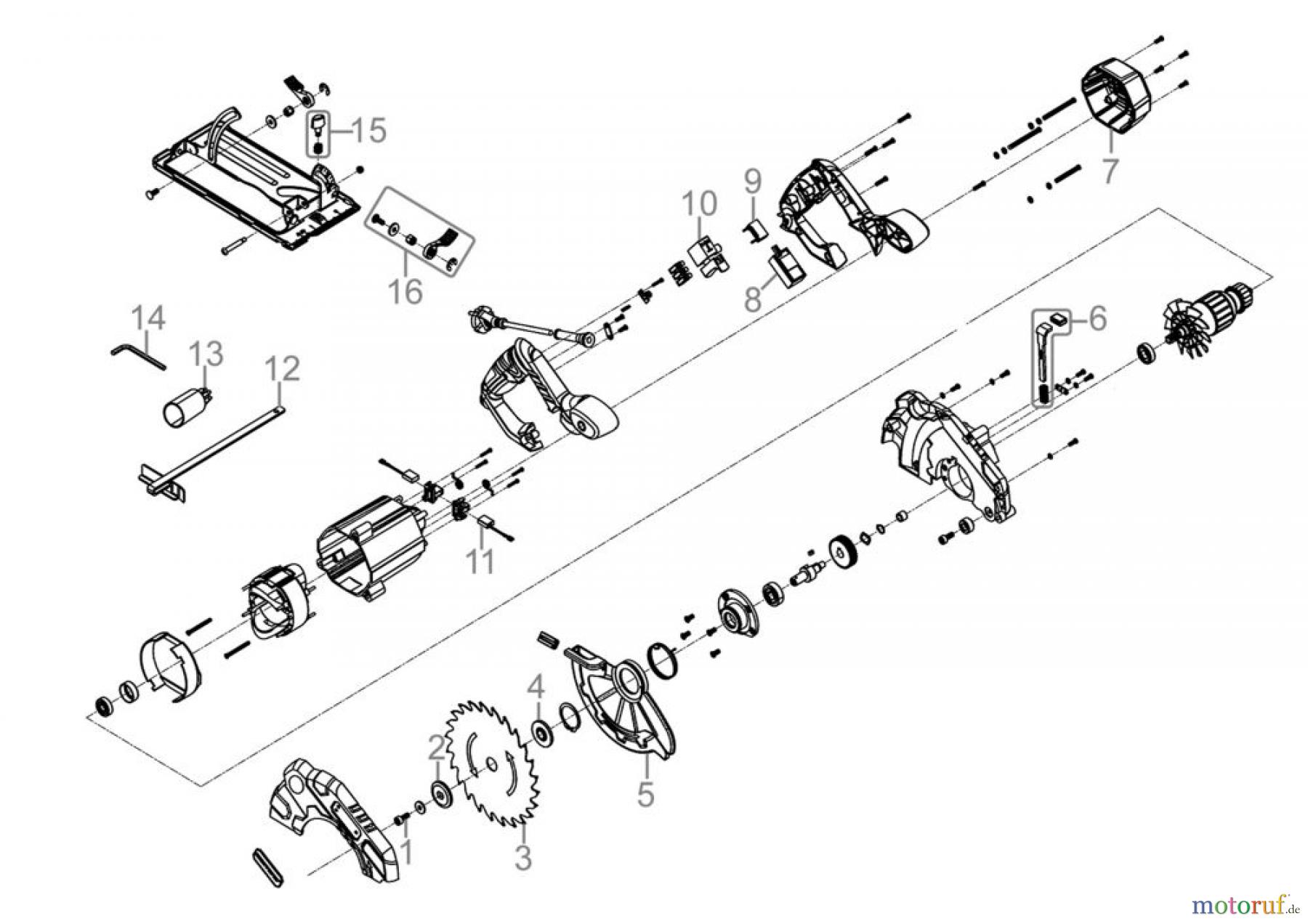 Güde Elektrowerkzeuge E-Werkzeuge Handkreissägen KREISSÄGE KS 66-1600 L - 58124 FSL58124-01