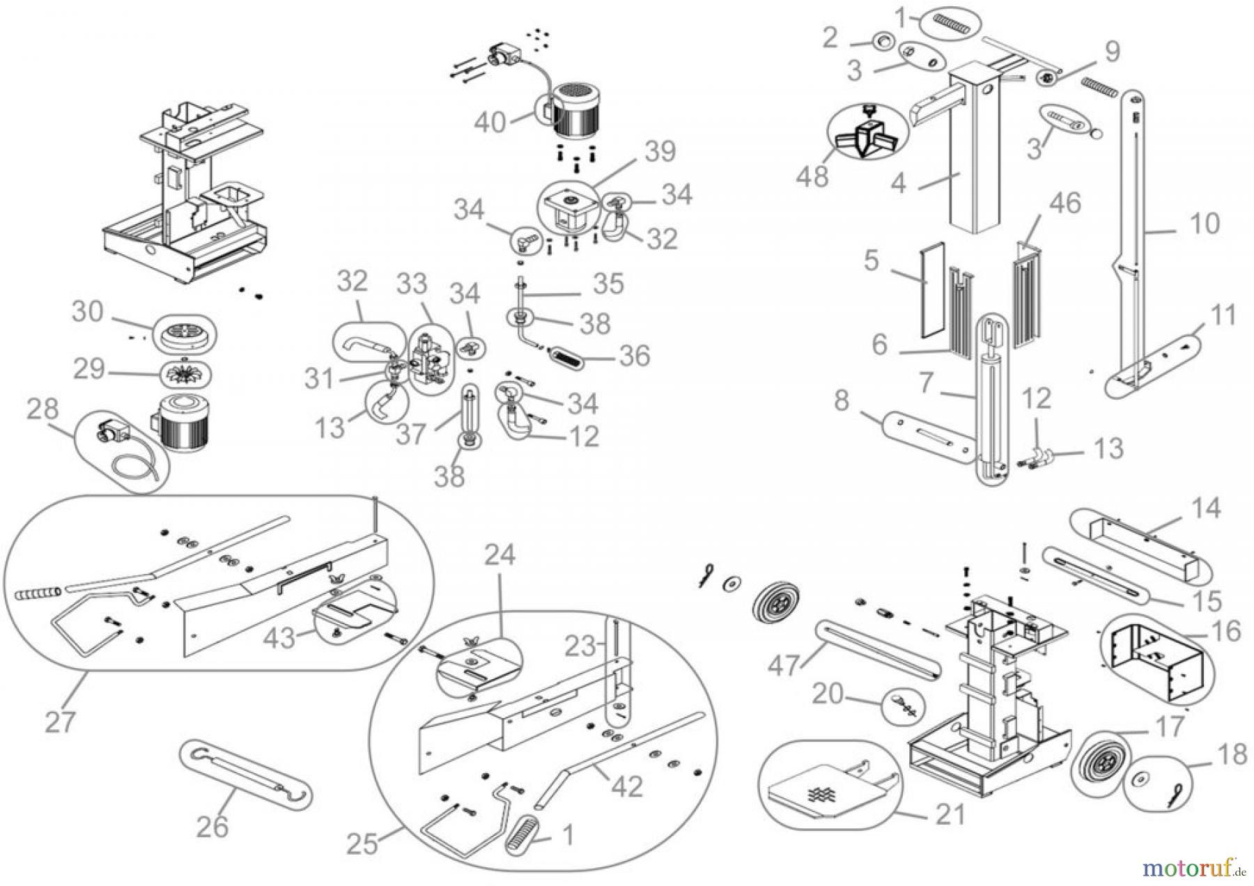 Güde Brennholzbearbeitung Holzspalter 8 bis 10 t Spaltdruck HOLZSPALTER DHH 1050 / 10 TP - 02003 FSL02003-01
