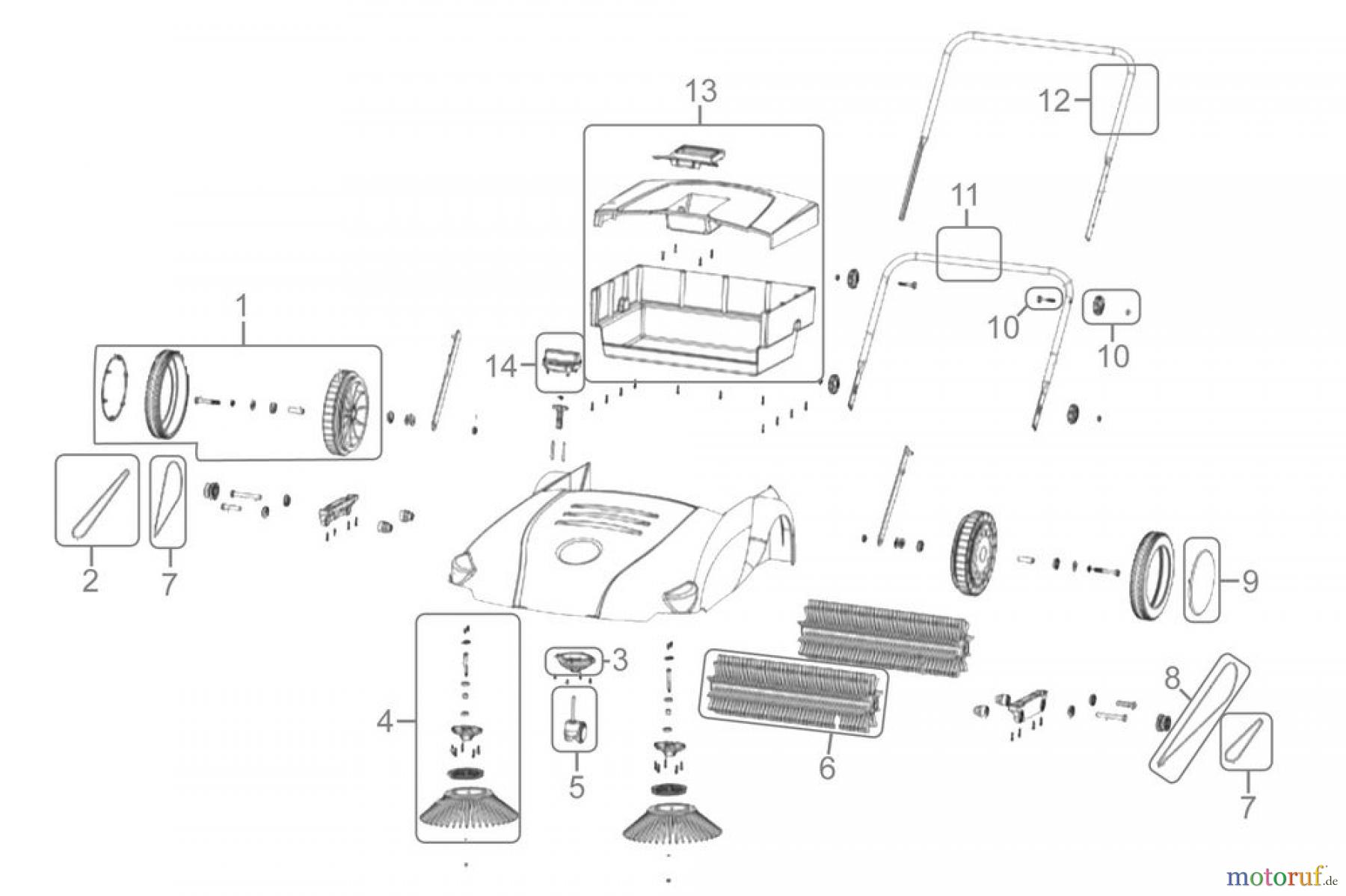  Güde Reinigungsgeräte Kehrmaschinen Hand-Kehrmaschinen KEHRMASCHINE GKM 800 - 16793 FSL16793-01