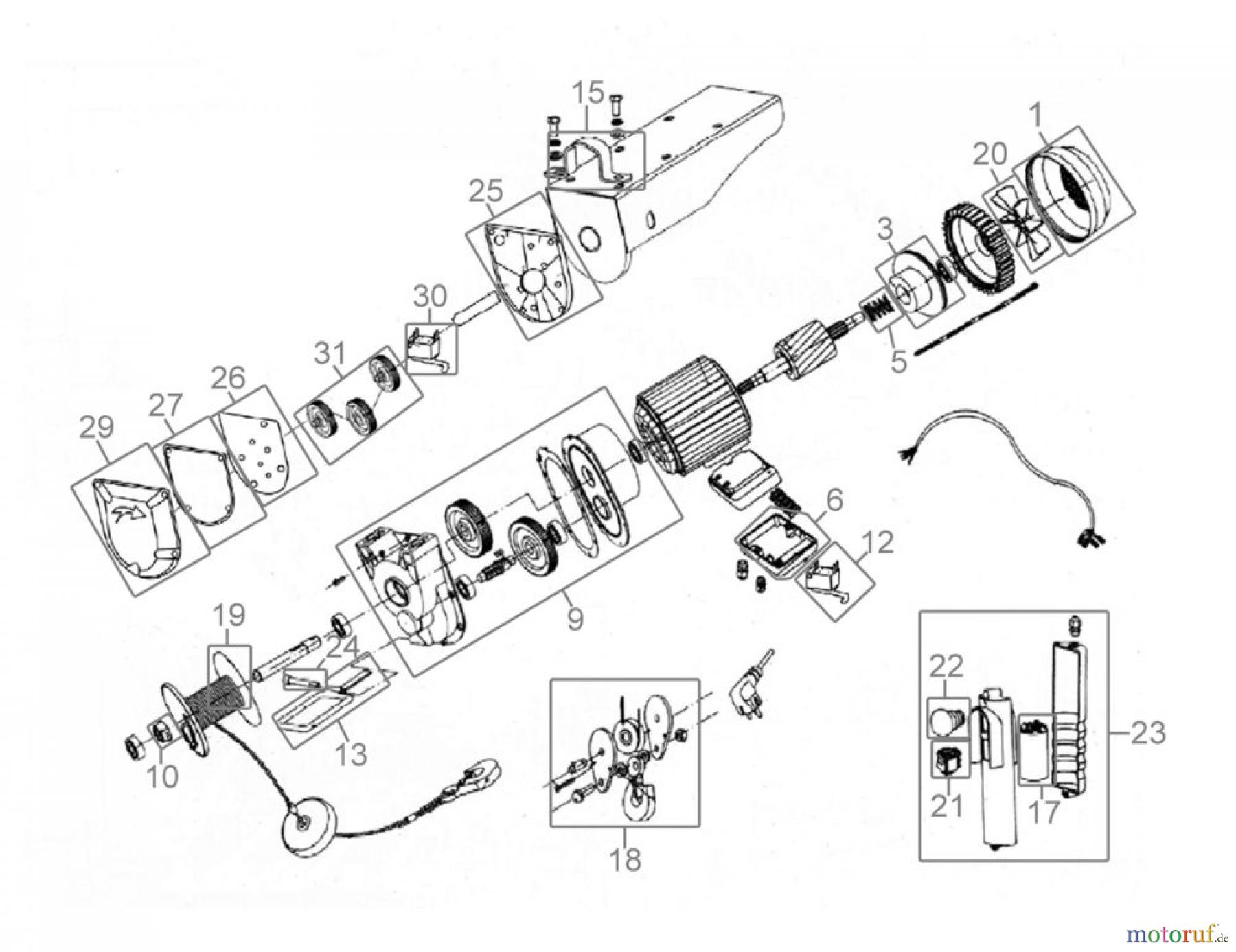 Güde Hebetechnik Seilzüge ELEKTRISCHER SEILZUG GSZ 200/400 - 01706 FSL01706-02