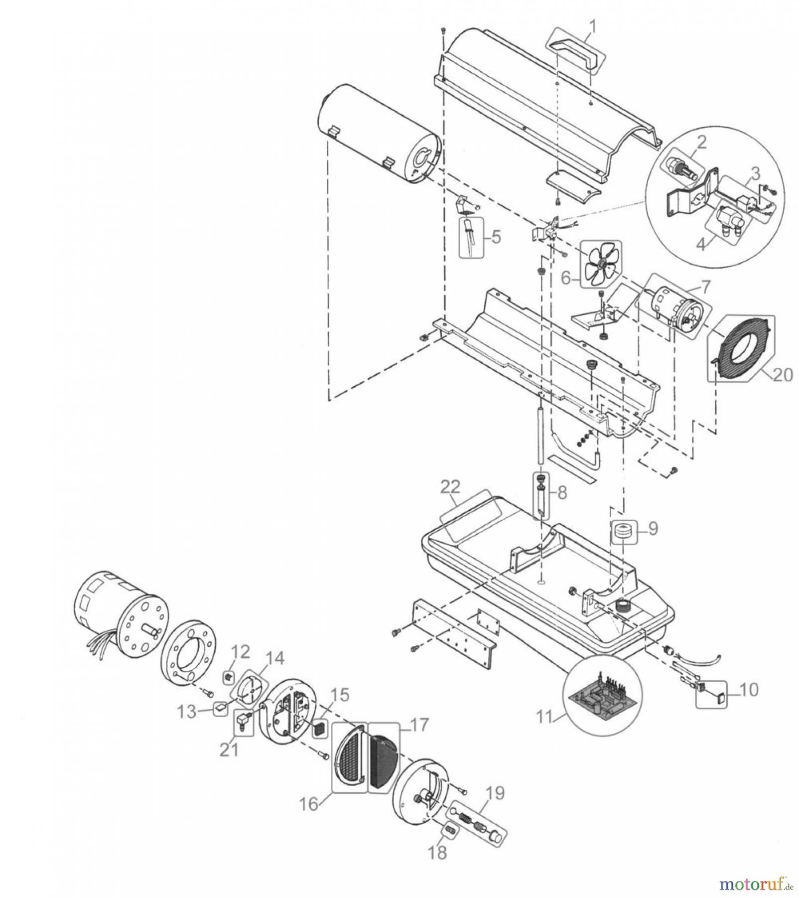 Güde Heizgeräte Ölheizgeräte ÖLHEIZGEBLÄSE GD 10 E - 85090 FSL85090-01