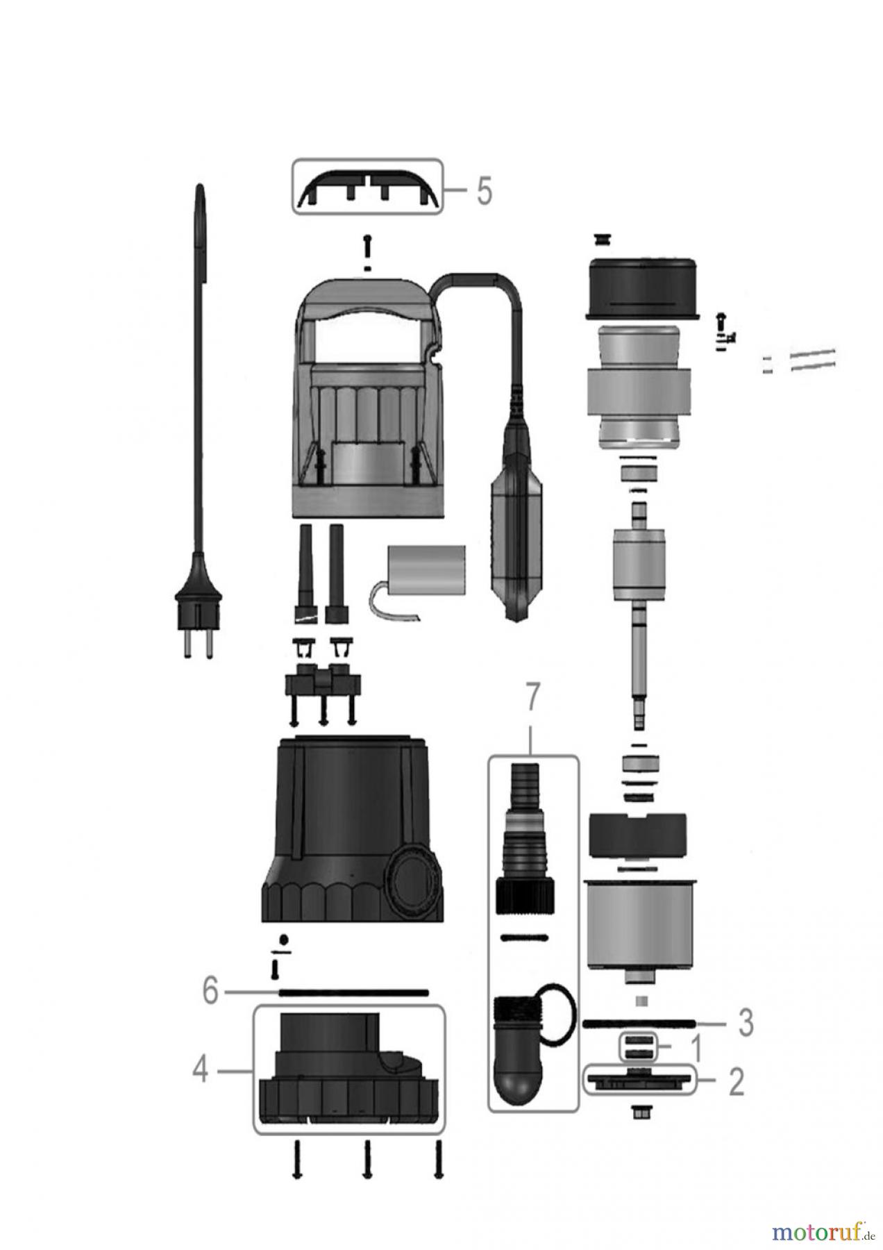 Güde Pumpentechnik Tauchpumpen Klarwassertauchpumpen KLARWASSERTAUCHPUMPE GT 2500 - 94613 FSL94613-03