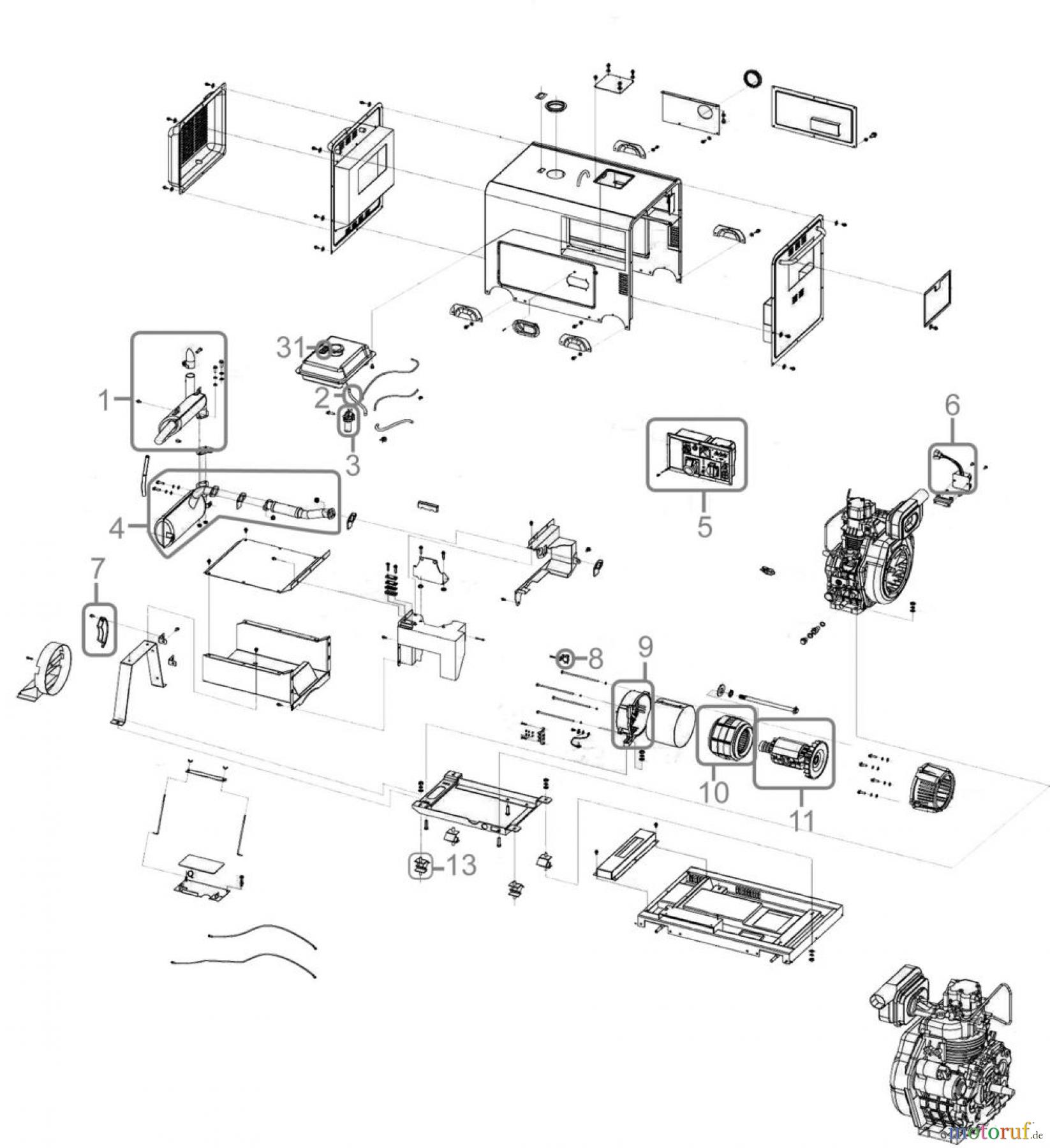  Güde Stromerzeuger Diesel-Stromerzeuger STROMERZEUGER GSE 5500 DSG - 40586 FSL40586-04 Seite 1