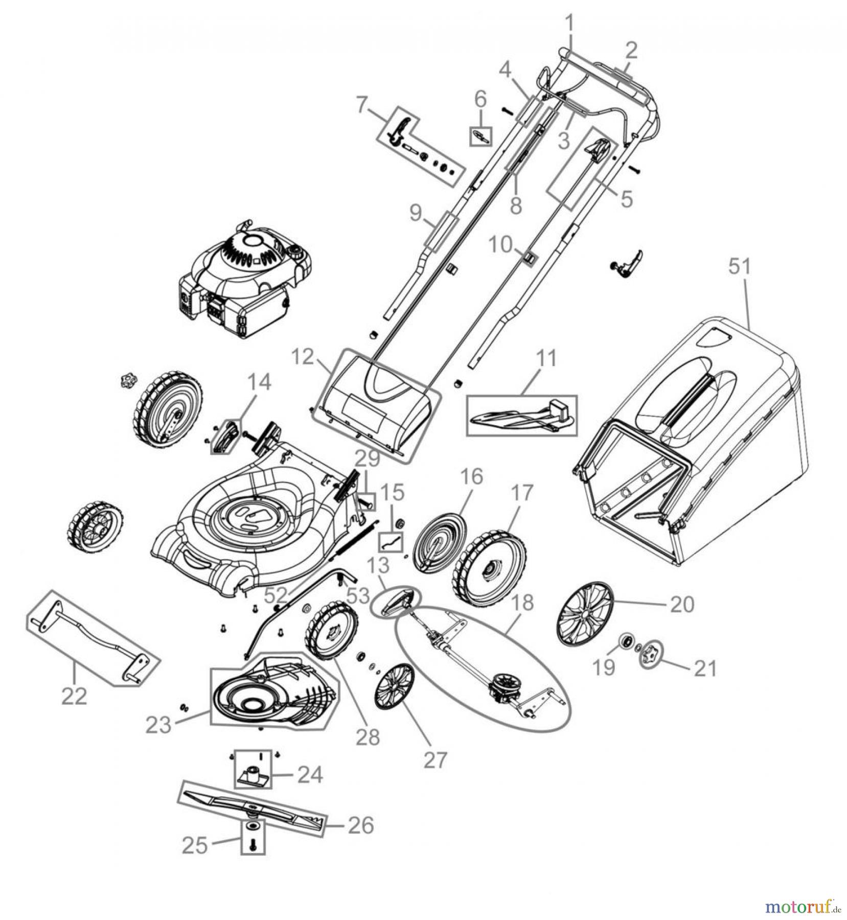 Hagebau RASENMÄHER BIG WHEELER 510 A - 95346_EM FSL95346-01 Seite 1
