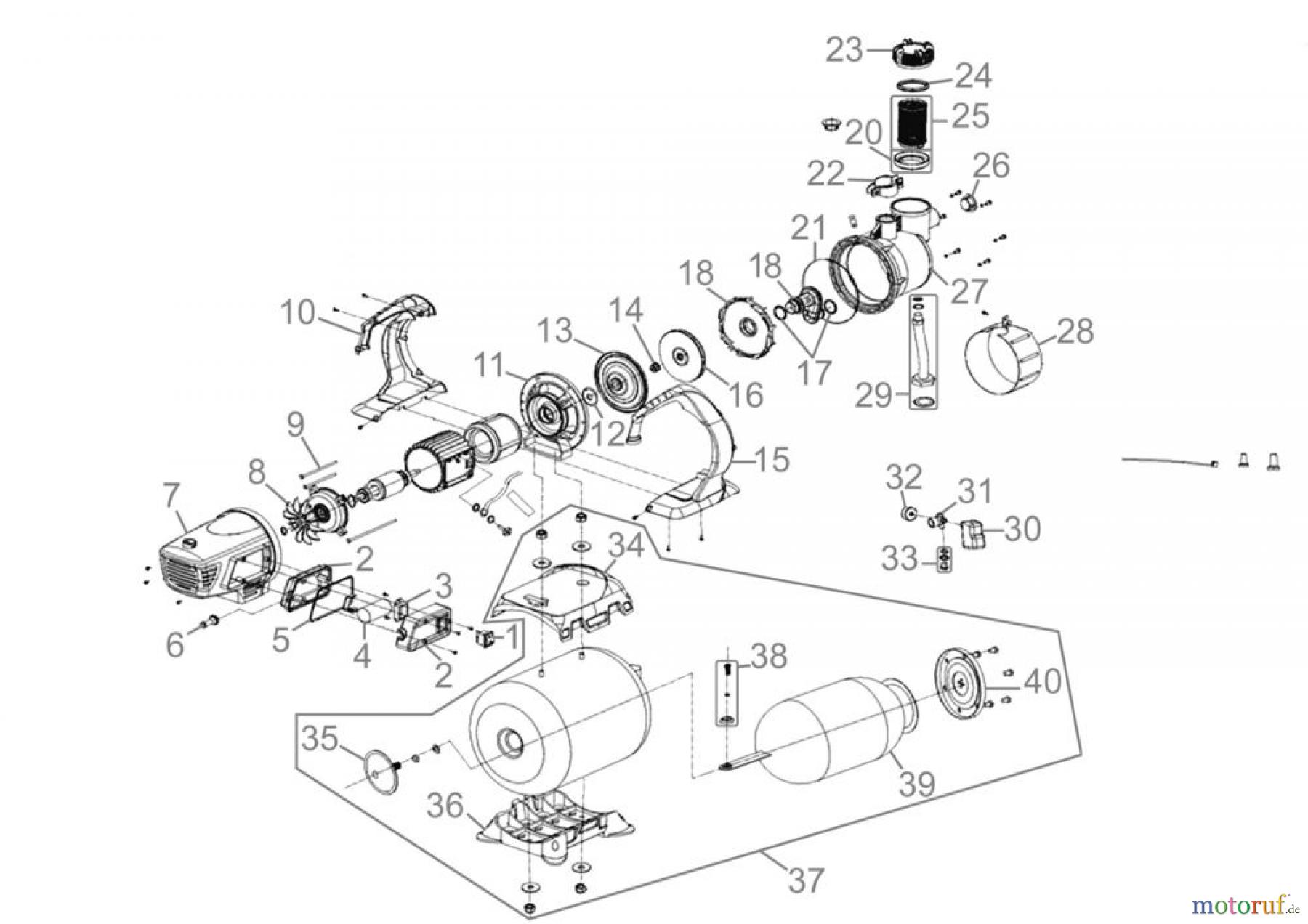  Güde Pumpentechnik Hauswasserwerke HAUSWASSERWERK HWW 800 VF - 72505 FSL72505-01