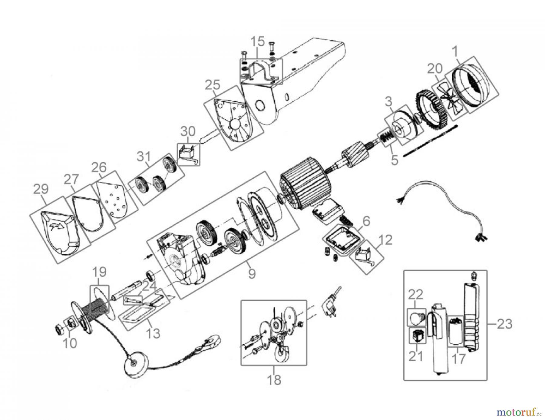 Güde Hebetechnik Seilzüge ELEKTRISCHER SEILZUG GSZ 300/600 - 01708 FSL01708-02