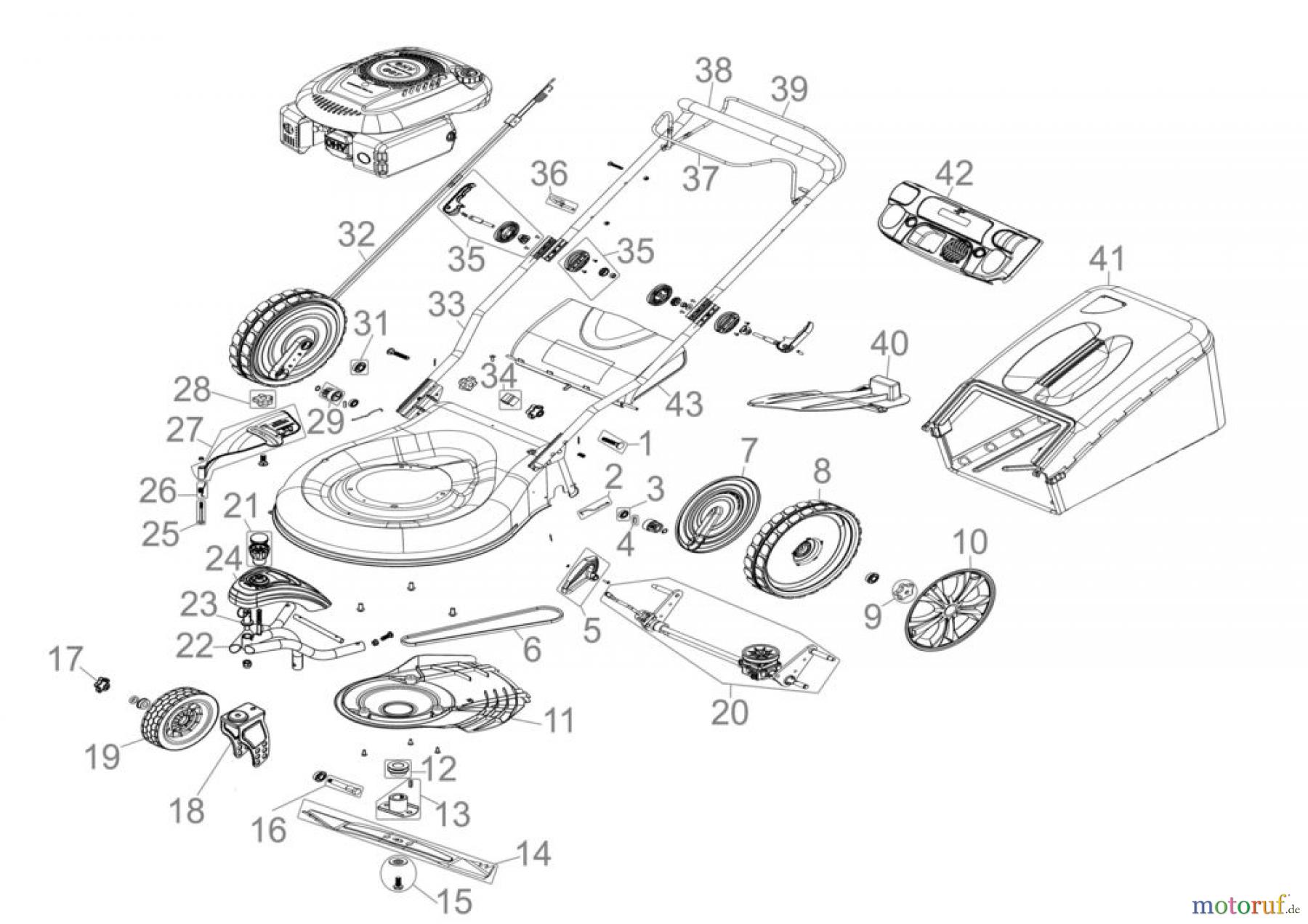 Plus Rasenmäher RASENMÄHER BIG WHEELER TRIKE 515D - 05307 FSL05307-01 Seite 1