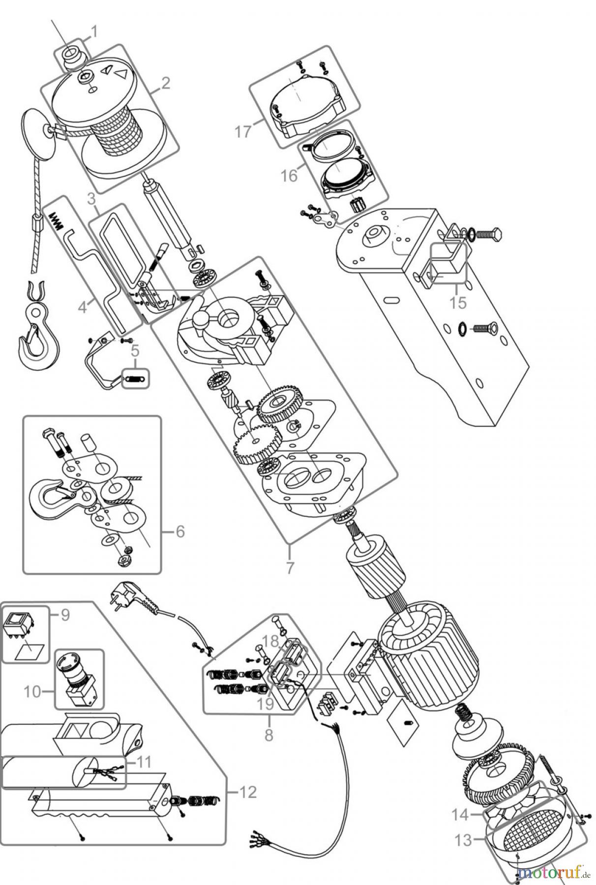  Güde Hebetechnik Seilzüge ELEKTRO-SEILZUG GSZ 100/200 - 55050 FSL55050-03  