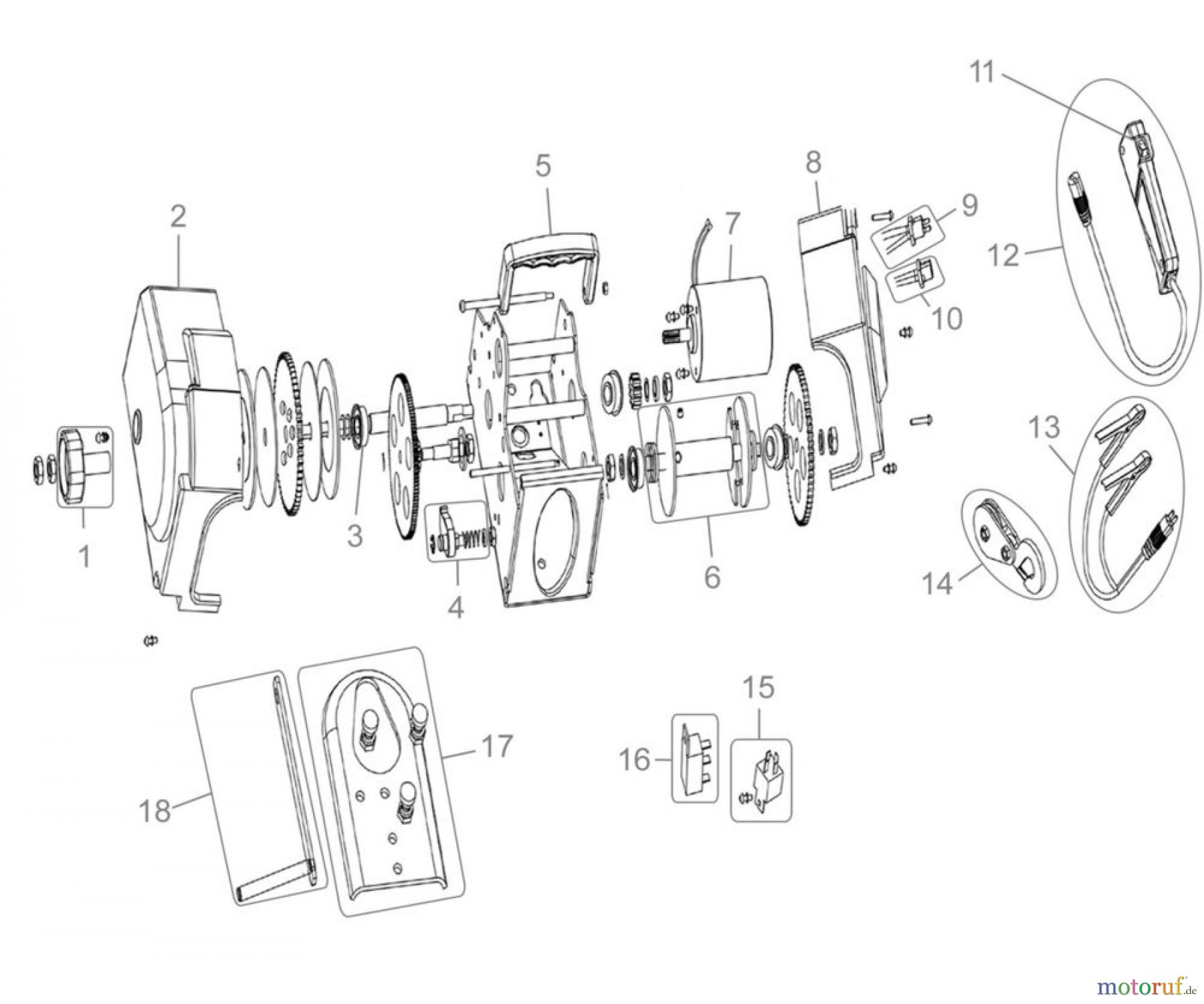 Güde Hebetechnik Seilwinden ELEKTROSEILWINDE 1200/ 12 VOLT - 55127 FSL55127-01