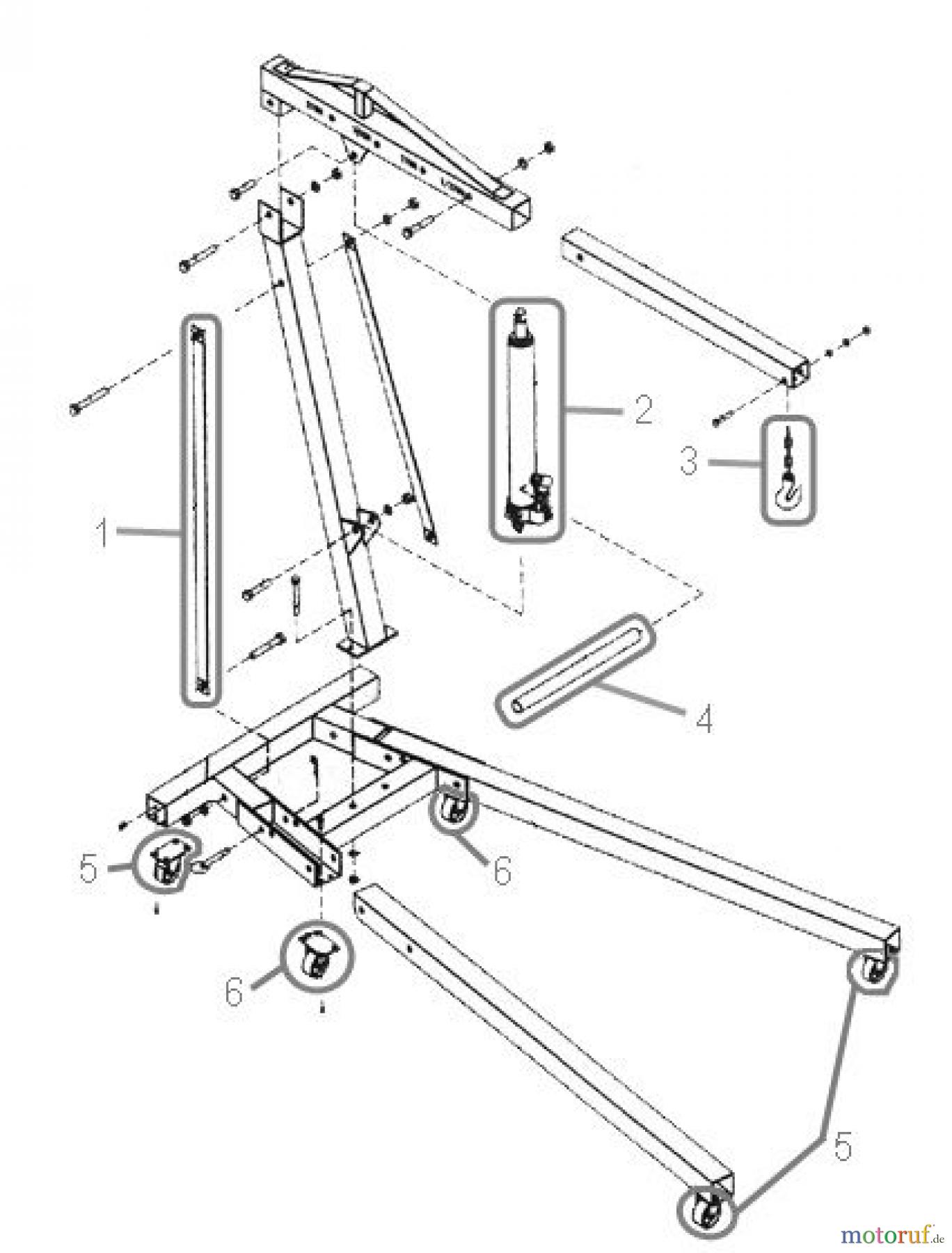Güde Hebetechnik Werkstattkrane WERKSTATTKRAN 2000KG ZERLEGBAR - 24361 FSL24361-01
